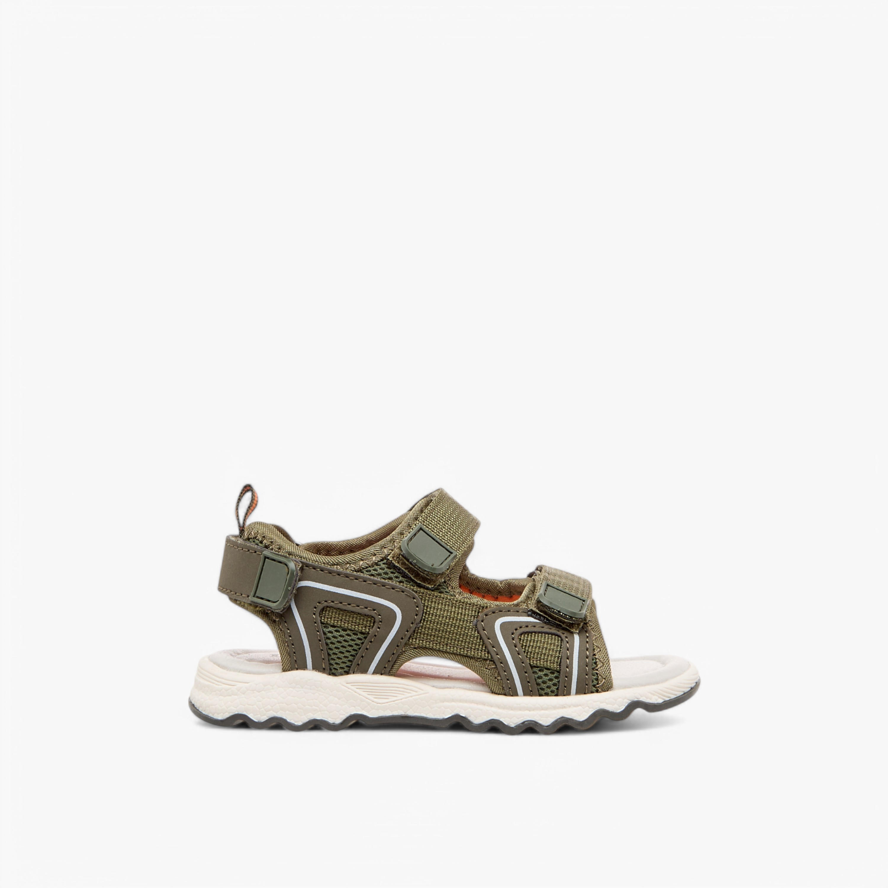 LBL by Shoexpress Textured Floaters with Hook and Loop Closure-baby-boys-shoes-sandals-image-2