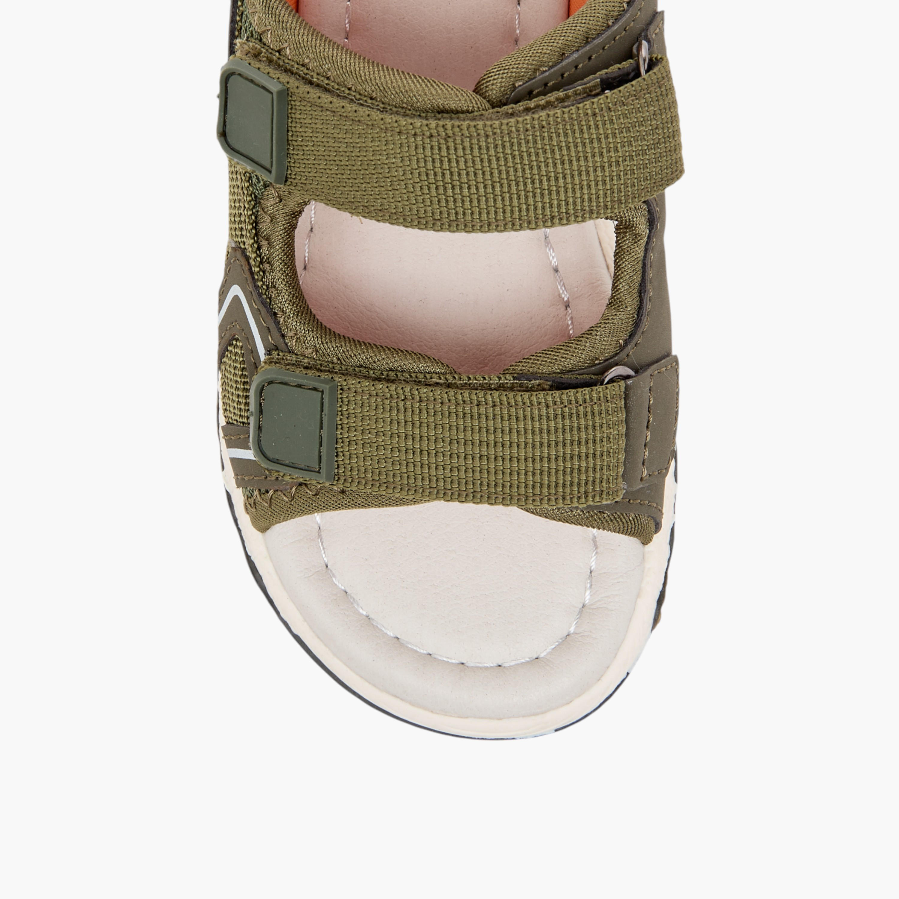 LBL by Shoexpress Textured Floaters with Hook and Loop Closure-baby-boys-shoes-sandals-image-3