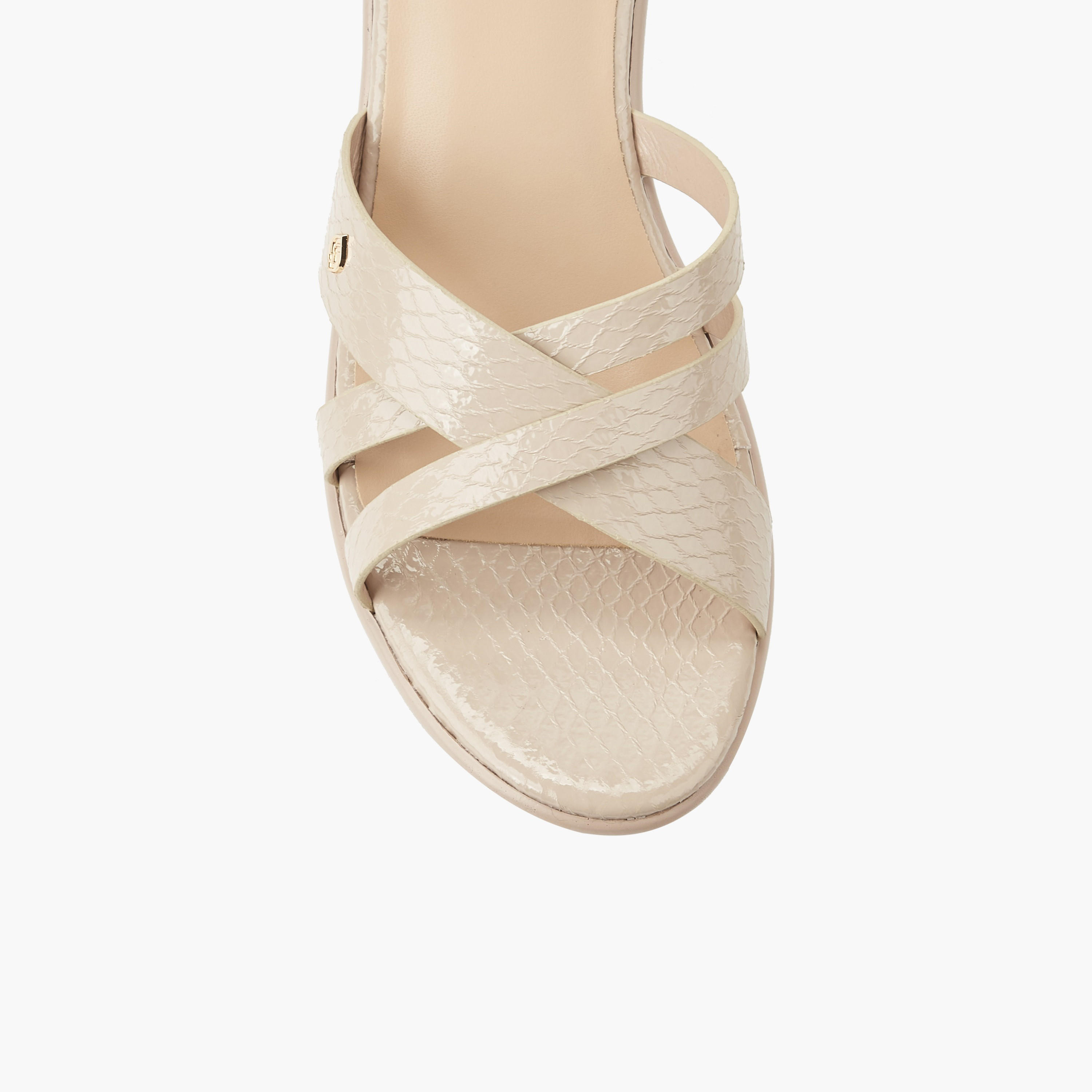 Surestep Women Textured Lightweight Wedge Heel Cross Strap Sandals-women-shoes-sandals-heeled-image-5