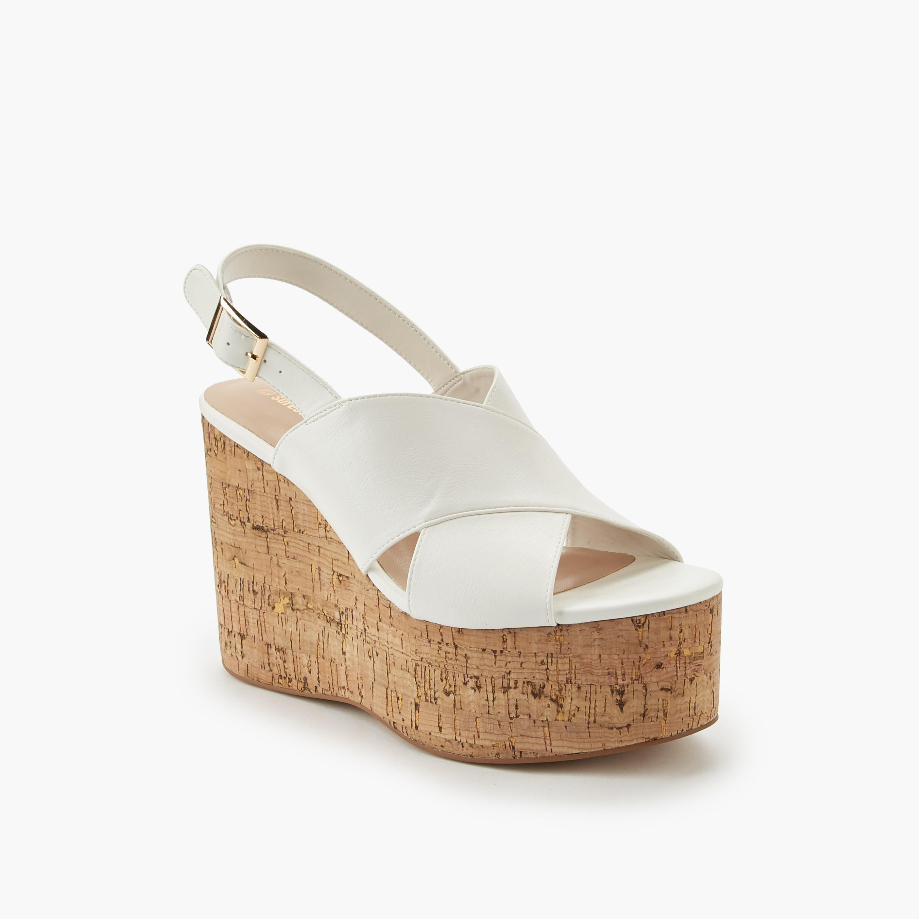 صندل خفيف الوزن بكعب ويدج وتفاصيل إبزيم للنساء من شورستيب-women-shoes-sandals-heeled-image-2