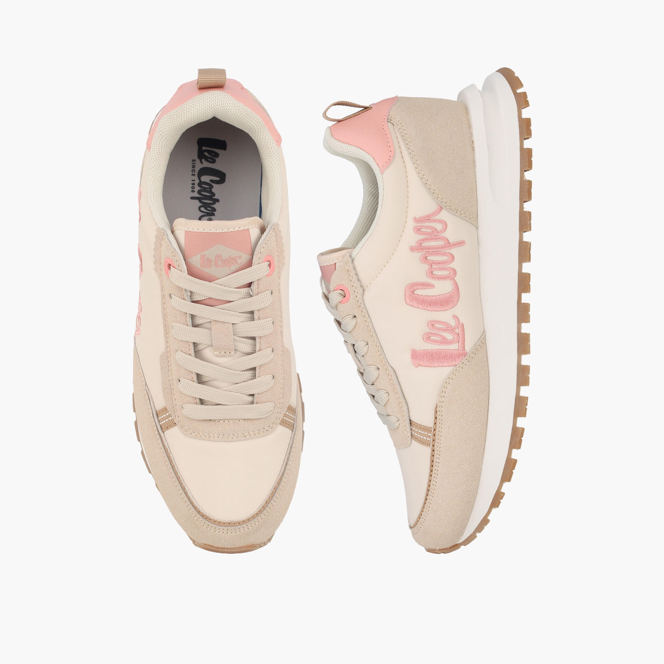 حذاء سنيكرز طول الكاحل برباط وتطريز الشعار للنساء من لي كوبر-women-shoes-sneakers-image-1