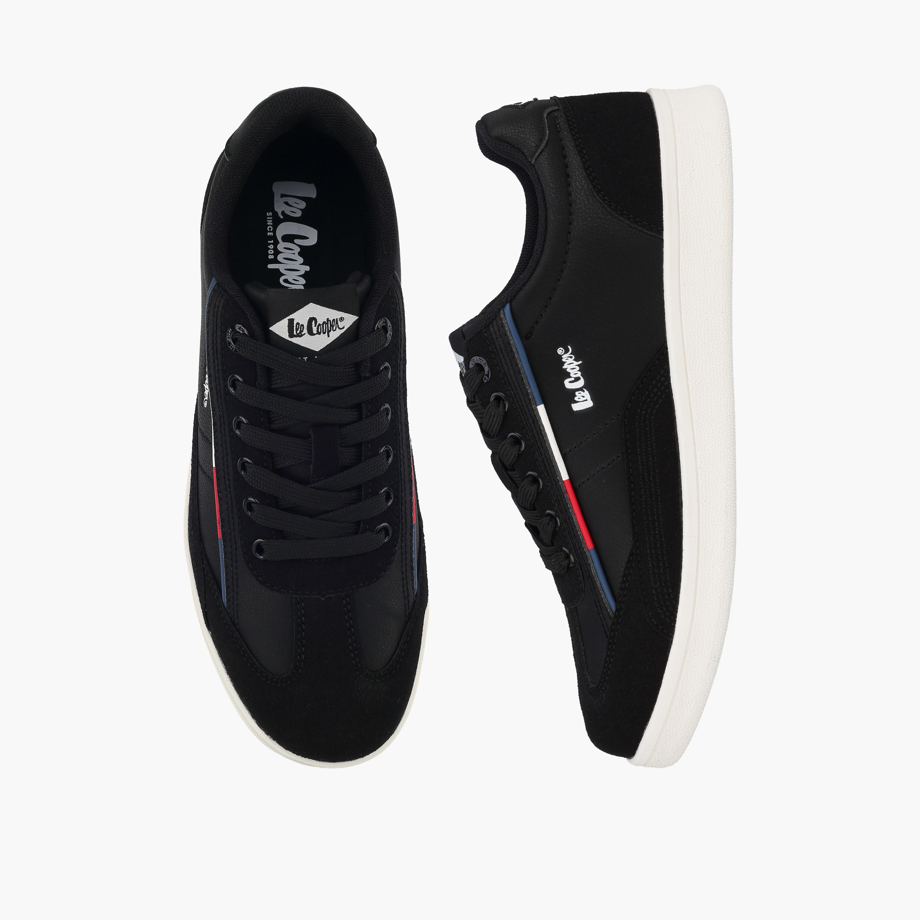 Lee Cooper Women Logo Print Lace-Up Sneakers-women-shoes-sneakers-image-1