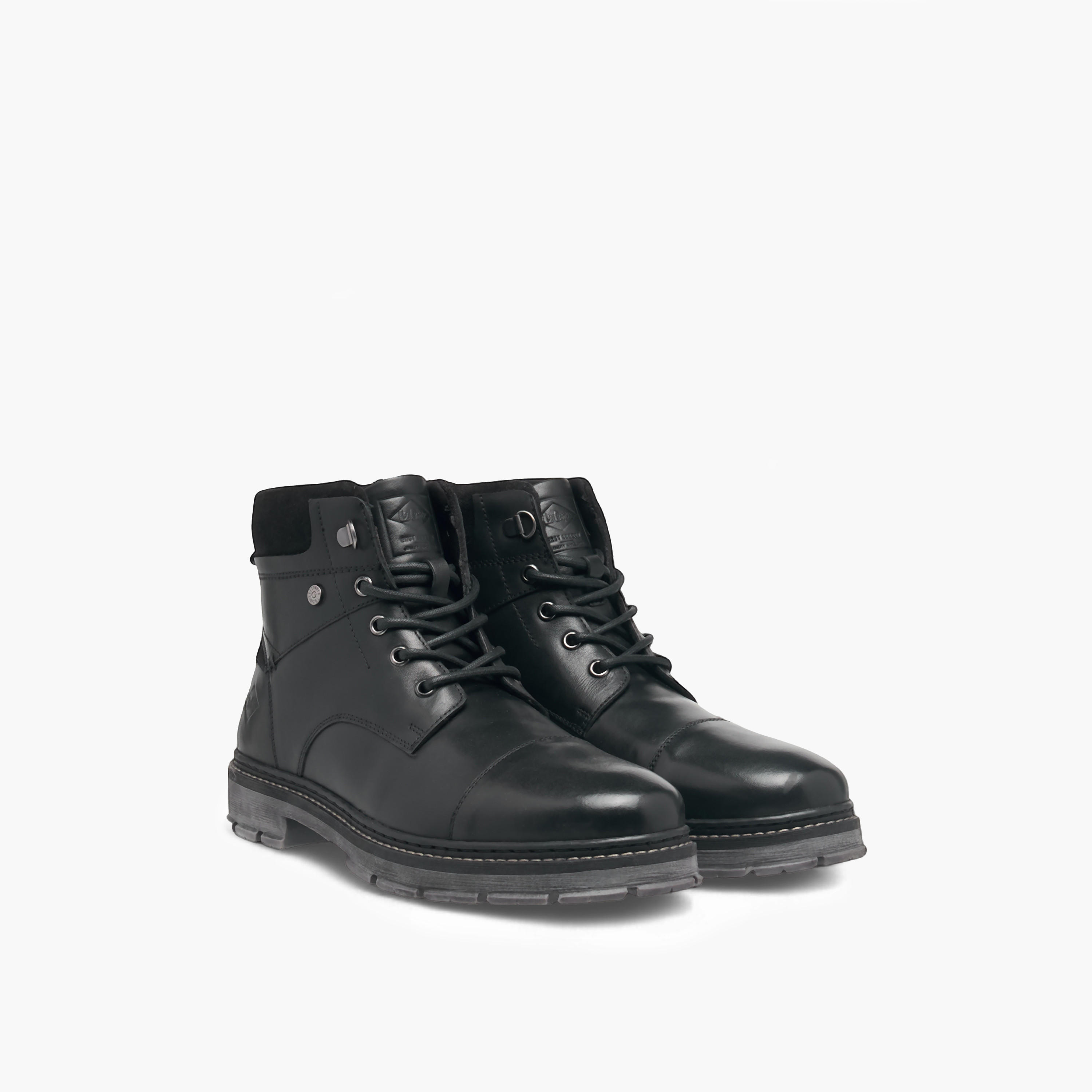 Lee Cooper Men's Leather Textured Chukka Boots with Zip Closure-men-shoes-boots-image-1