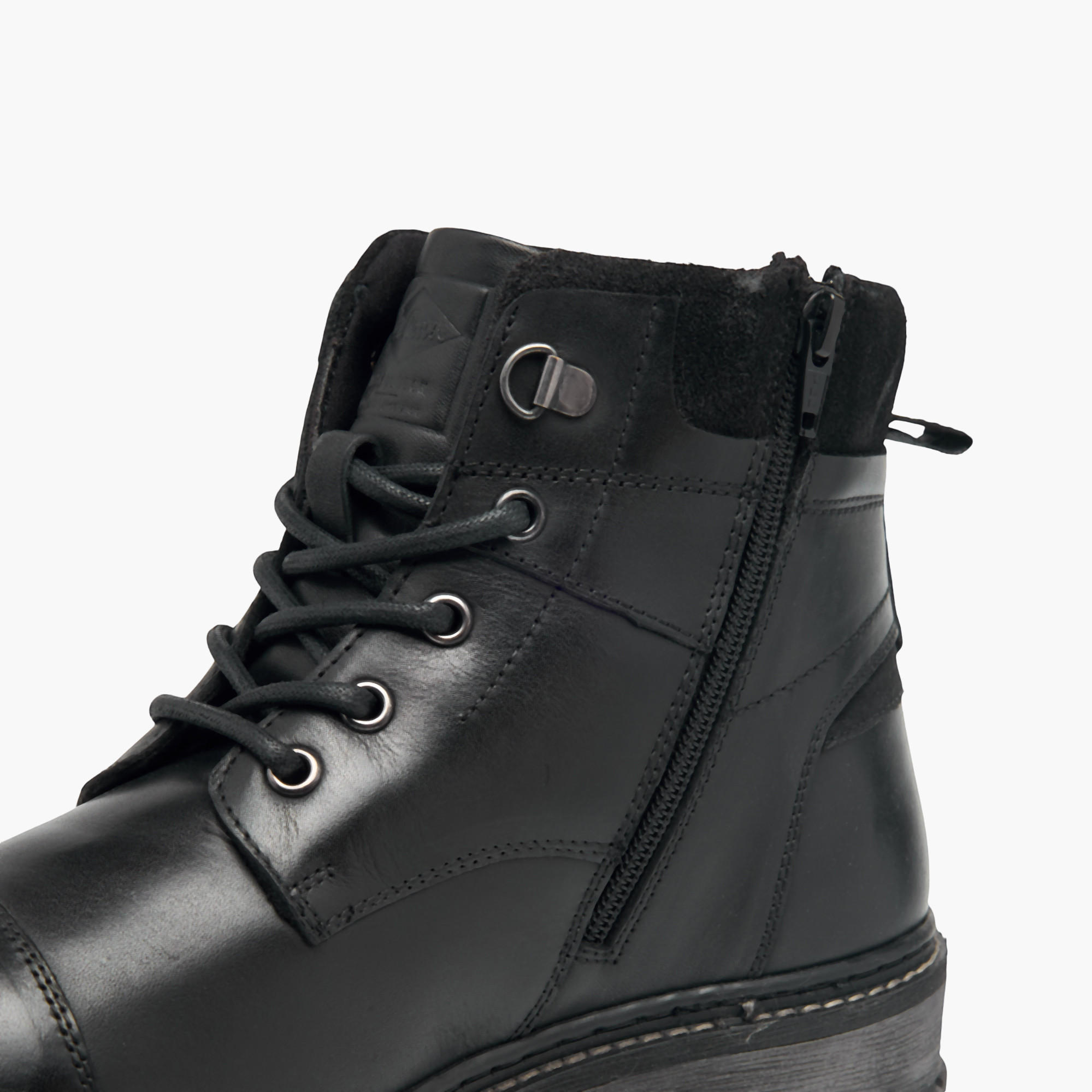 Lee Cooper Men's Leather Textured Chukka Boots with Zip Closure-men-shoes-boots-image-4