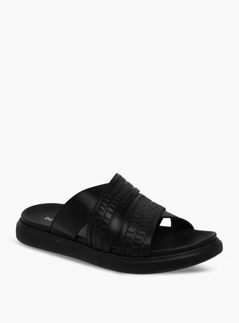 Duchini Men Leather Cross Strap Sandals-men-shoes-sandals-image-2