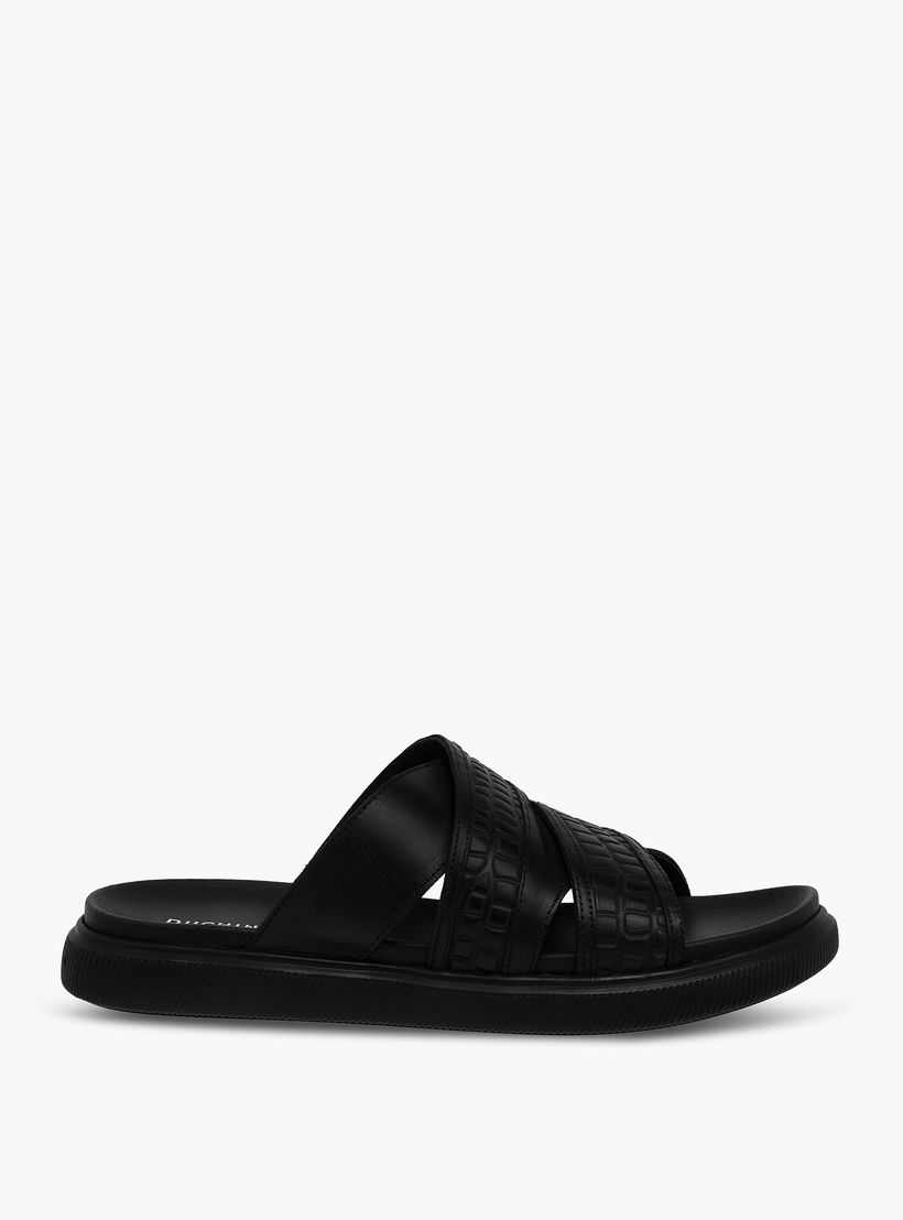 Duchini Men Leather Cross Strap Sandals-men-shoes-sandals-image-3