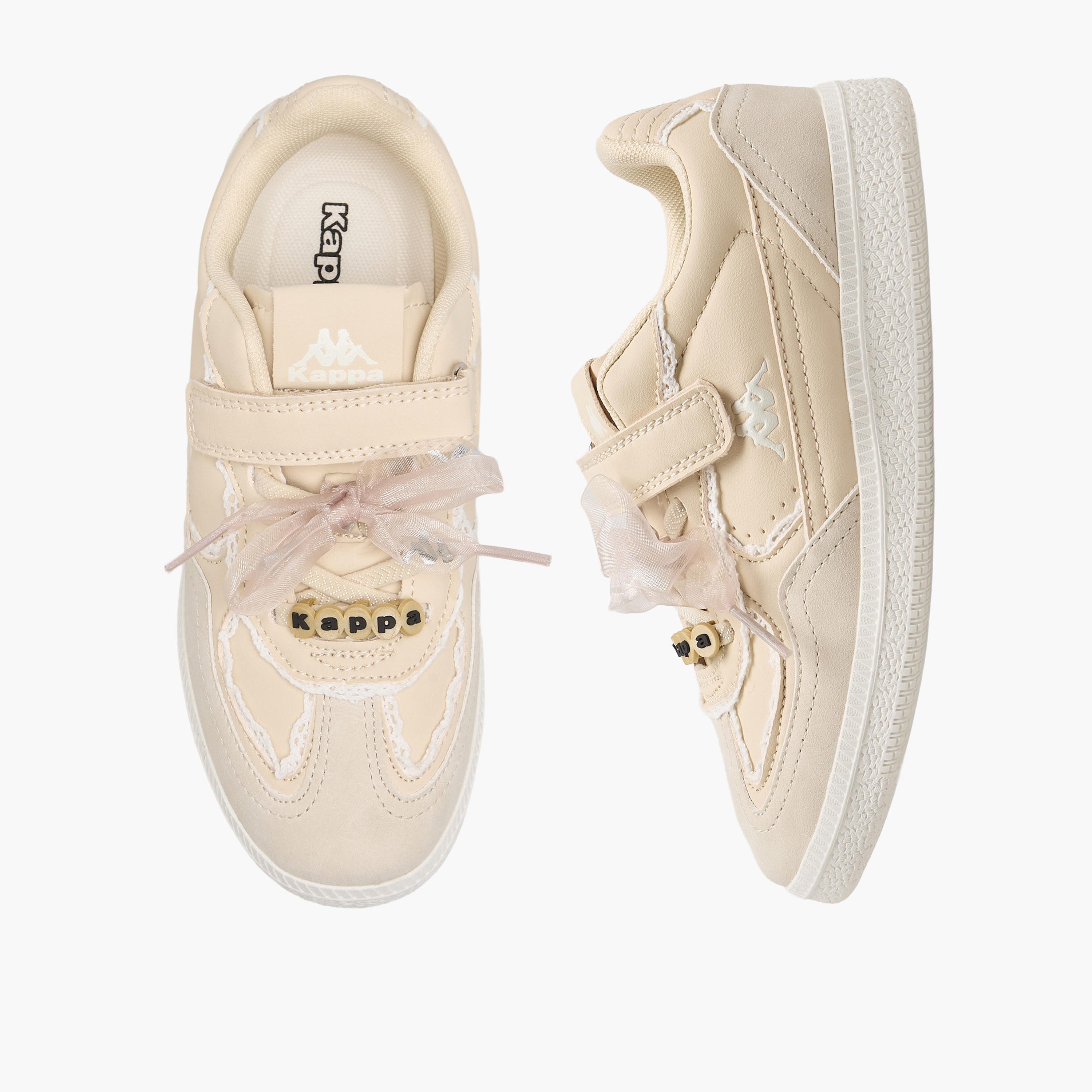 حذاء للفتيات بشريط لاصق وتفاصيل دانتيل من كابا-girls-shoes-sneakers-image-1