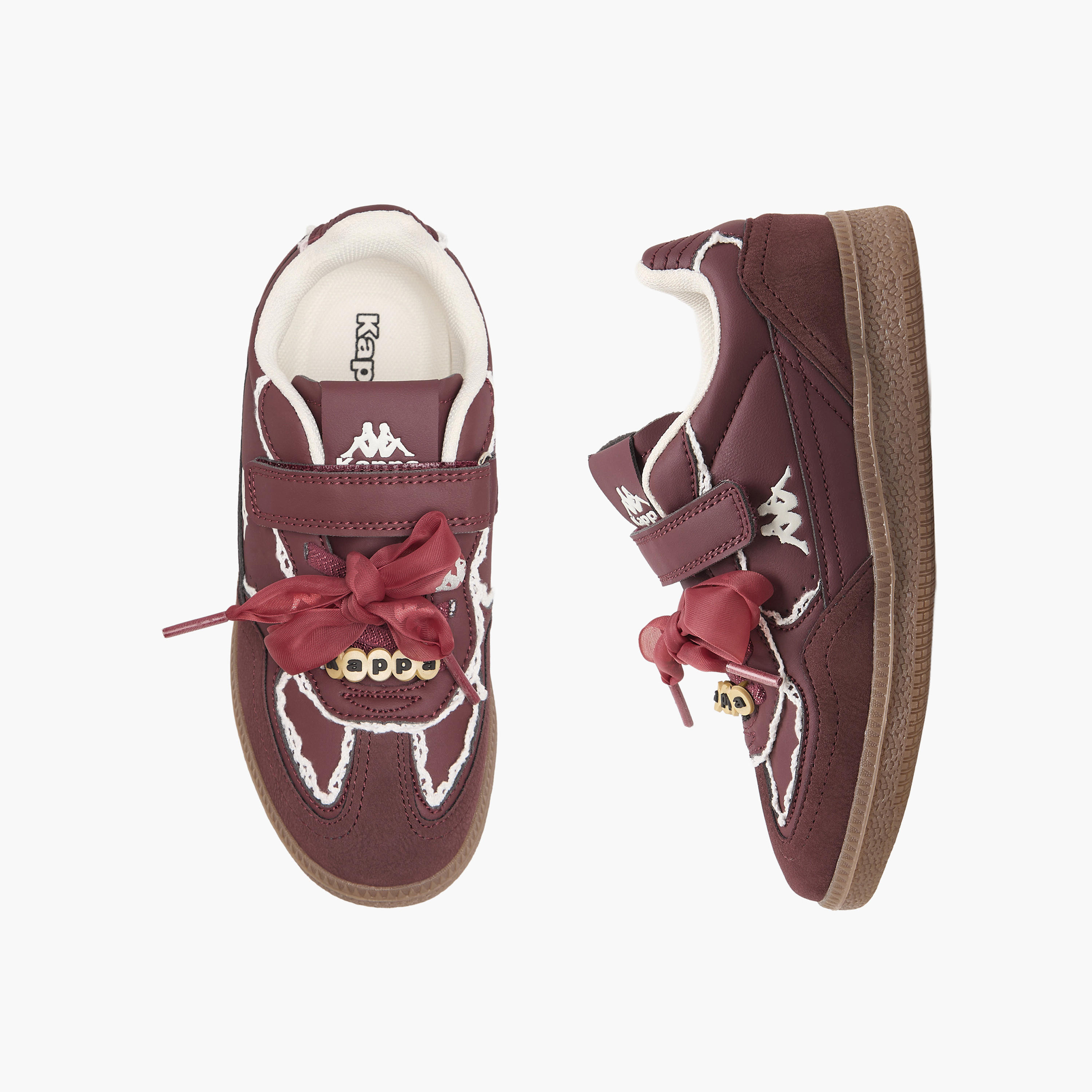 حذاء للفتيات بشريط لاصق وتفاصيل دانتيل من كابا-girls-shoes-sneakers-image-1