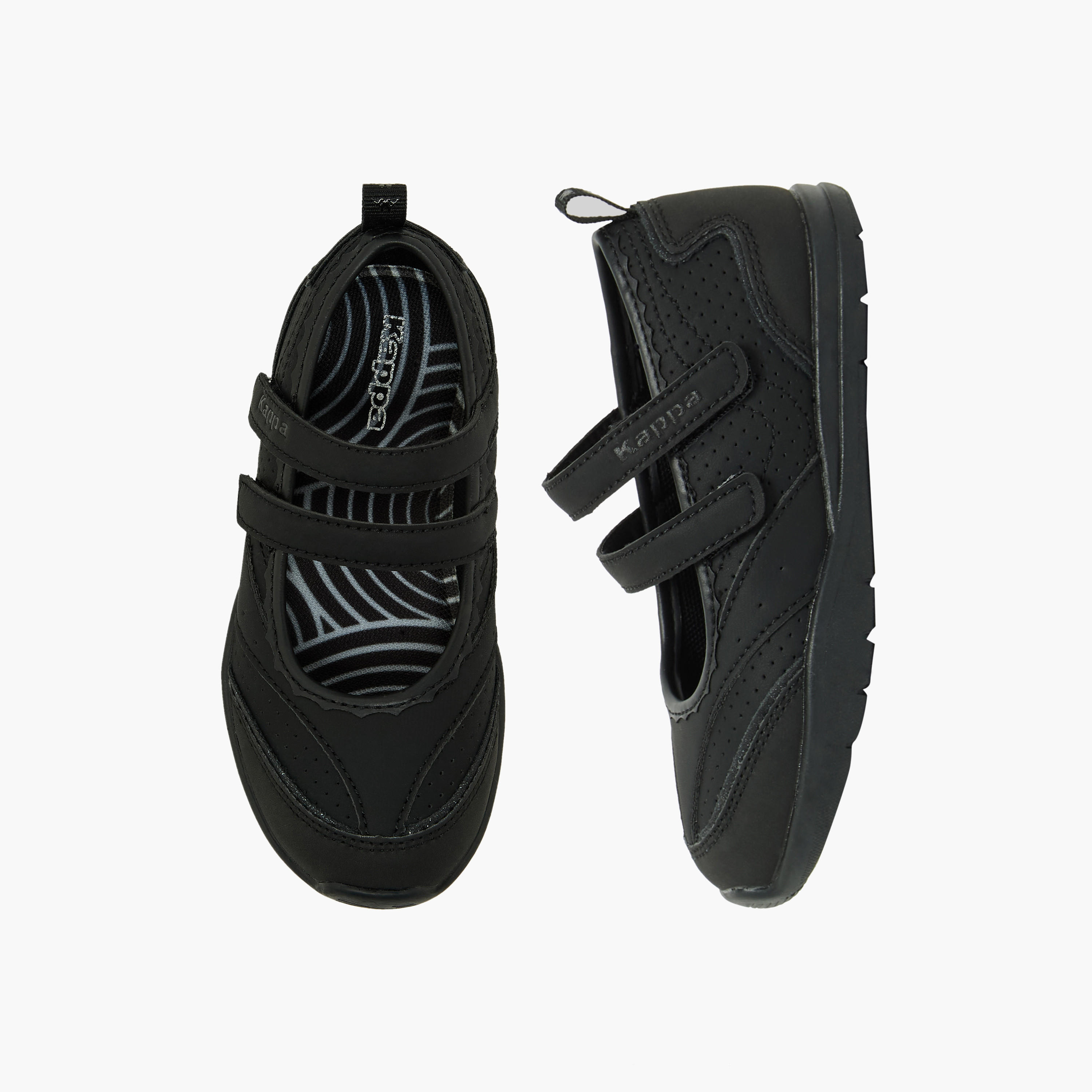 حذاء سنيكرينا مخطط بشريط إغلاق لاصق للبنات من كابا-girls-shoes-maryjanes-image-1