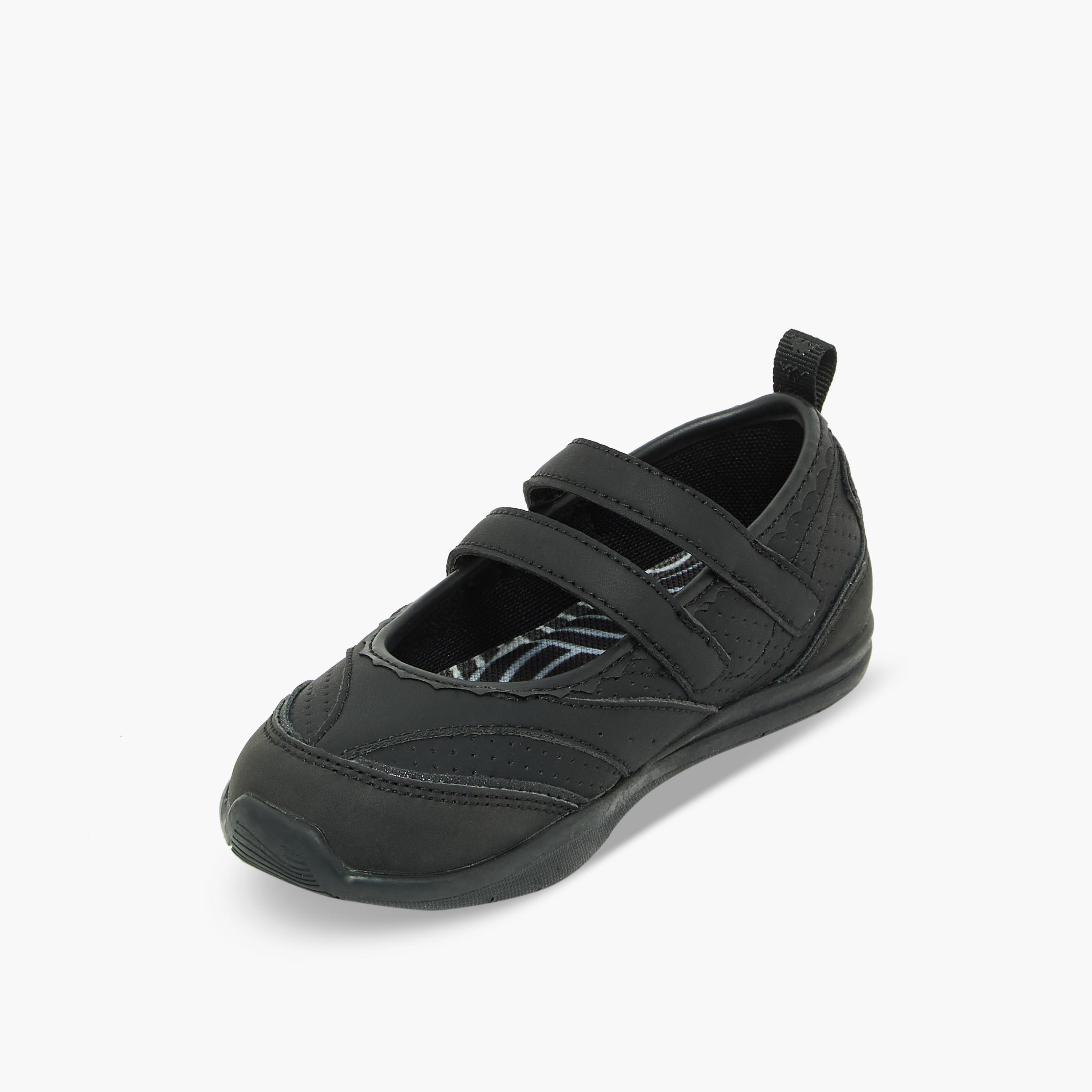 حذاء سنيكرينا مخطط بشريط إغلاق لاصق للبنات من كابا-girls-shoes-maryjanes-image-4