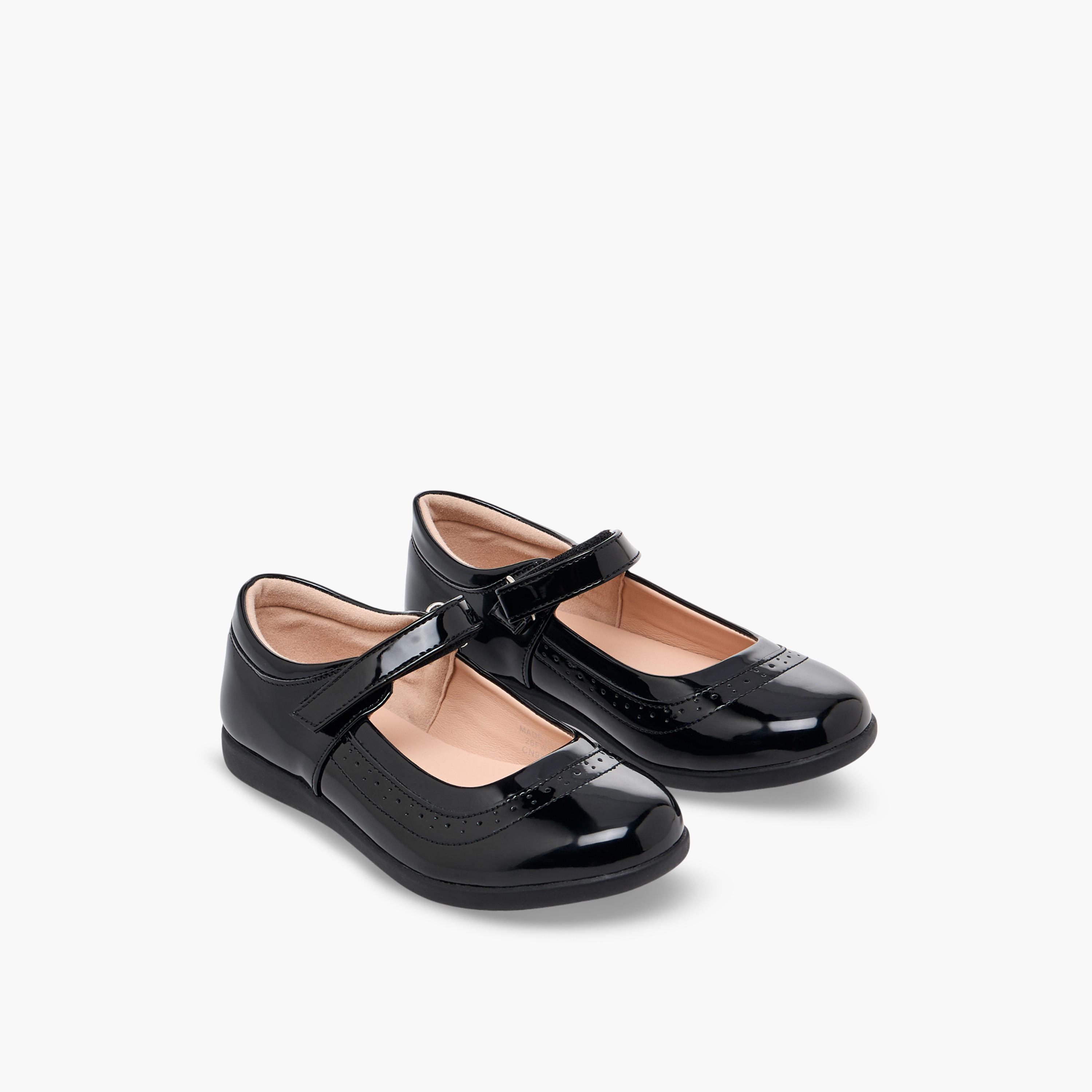 حذاء مدرسي بشريط لاصق للبنات من فلورا بيلا-girls-shoes-maryjanes-image-1