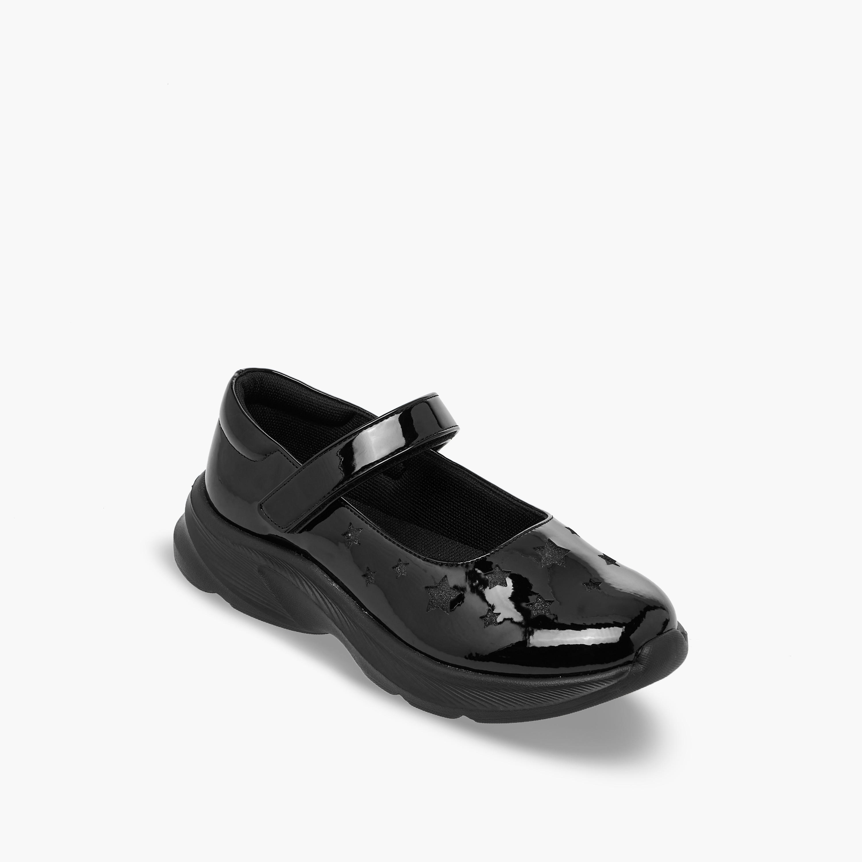 Flora Bella Girls Hook & Loop School Shoes-girls-shoes-maryjanes-image-2