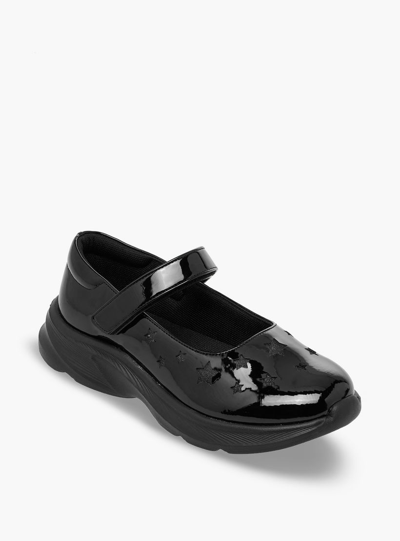 Flora Bella Girls Hook & Loop School Shoes-girls-shoes-maryjanes-image-2