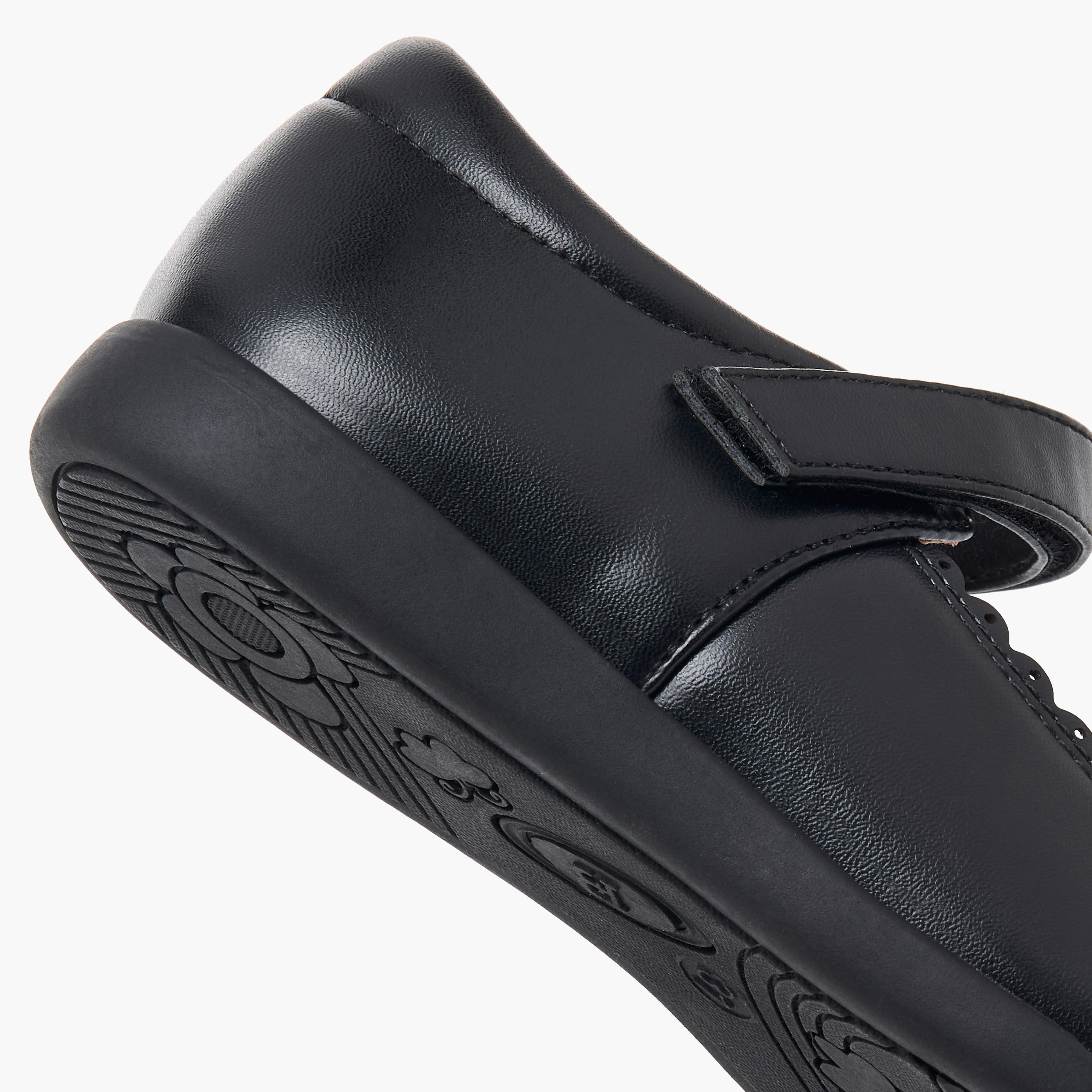 Flora Bella Girls Scalloped Detail Hook & Loop School Shoes-girls-shoes-maryjanes-image-10