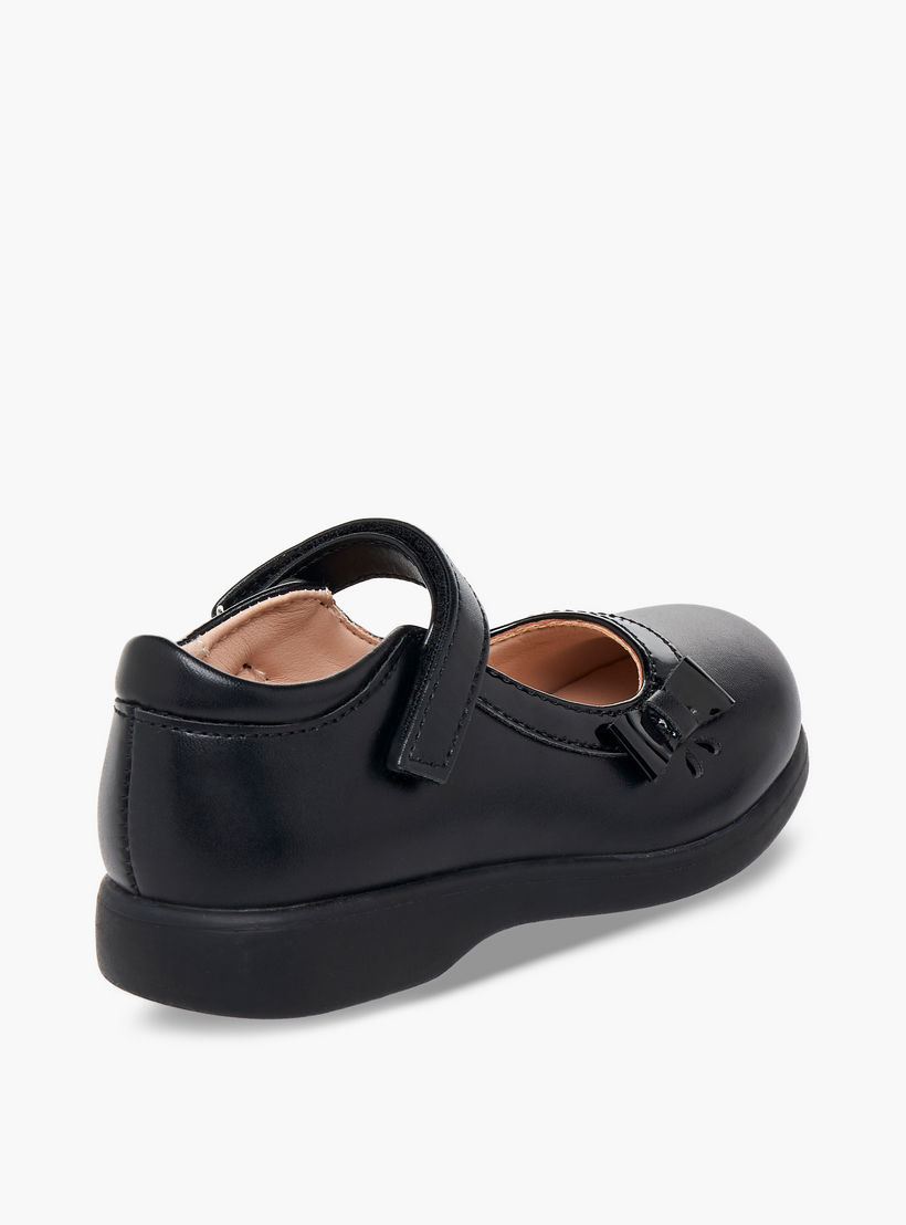 Flora Bella Girls Bow Detail Hook & Loop Mary Jane School Shoes-girls-shoes-maryjanes-image-6