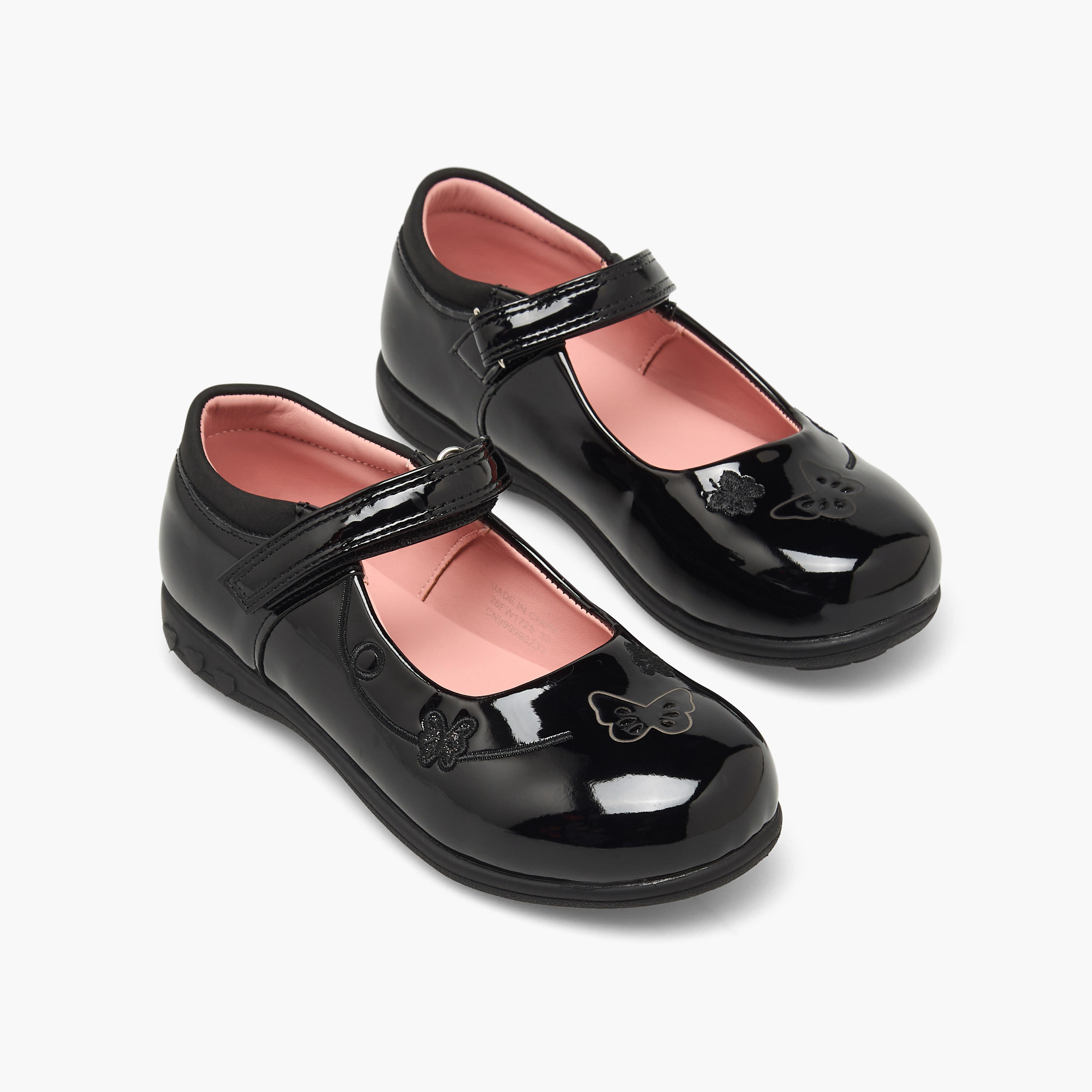 حذاء مدرسي بشريط إغلاق لاصق للبنات من جونيورز-girls-shoes-schoolshoes-image-1