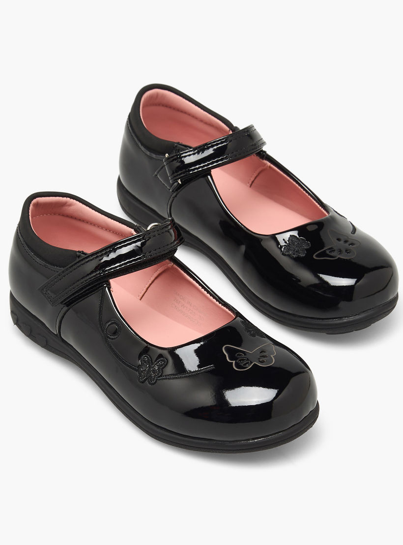 حذاء مدرسي بشريط إغلاق لاصق للبنات من جونيورز-girls-shoes-schoolshoes-image-1