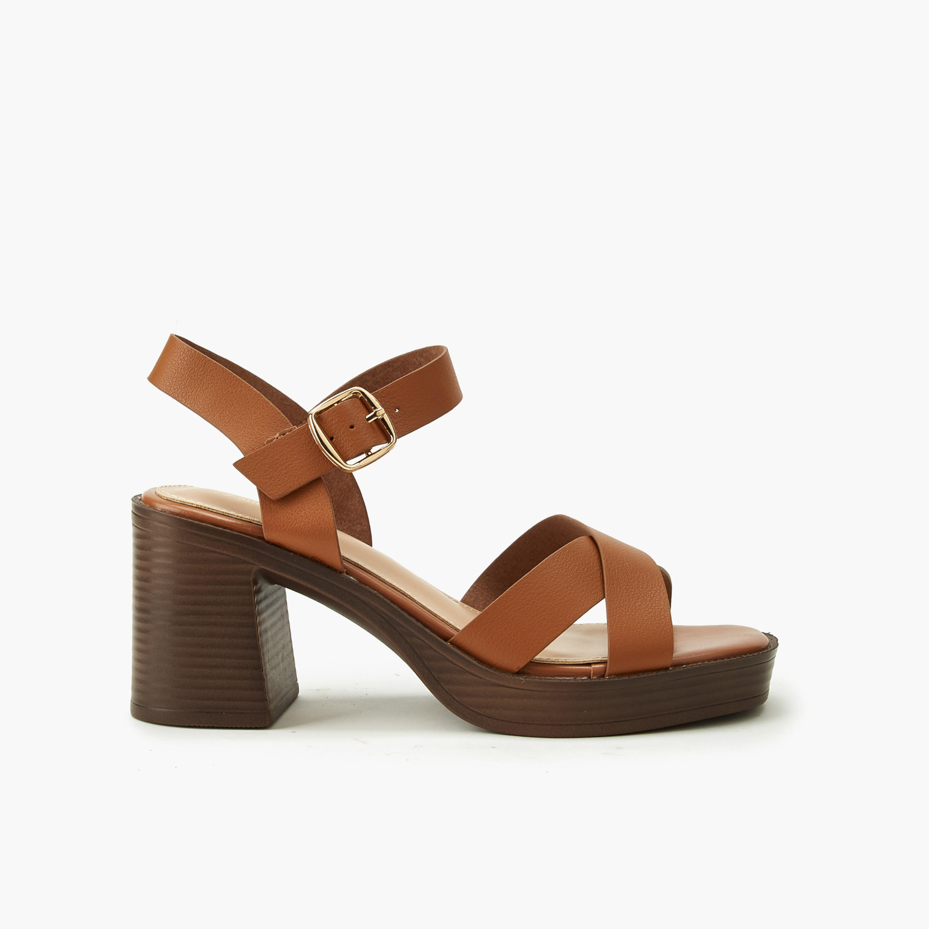 Surestep Women Cross Strap Block Sandals-women-shoes-sandals-heeled-image-3
