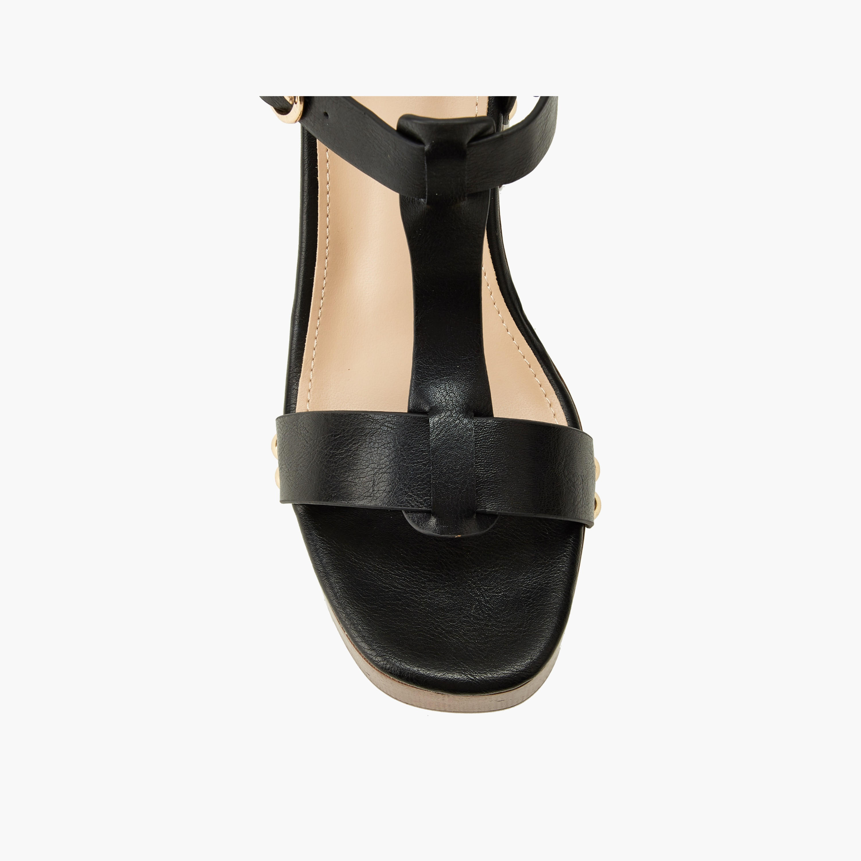 Surestep Women Textured Block Heel Sandals-women-shoes-sandals-heeled-image-4