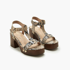 Surestep Women Textured Block Heel Sandals-women-shoes-sandals-image-1