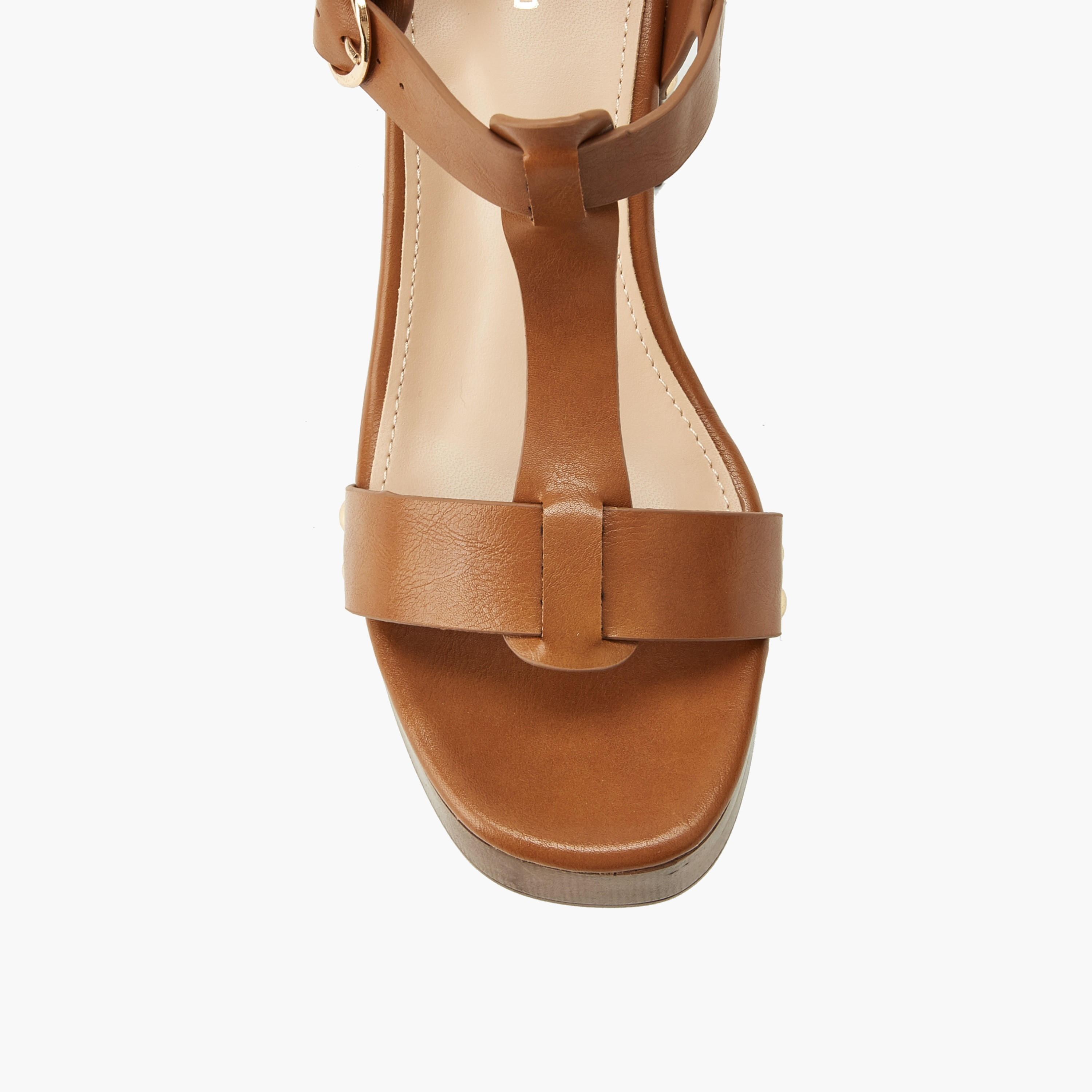صندل للنساء بارز الملمس بكعب عريض من شورستيب-women-shoes-sandals-heeled-image-4