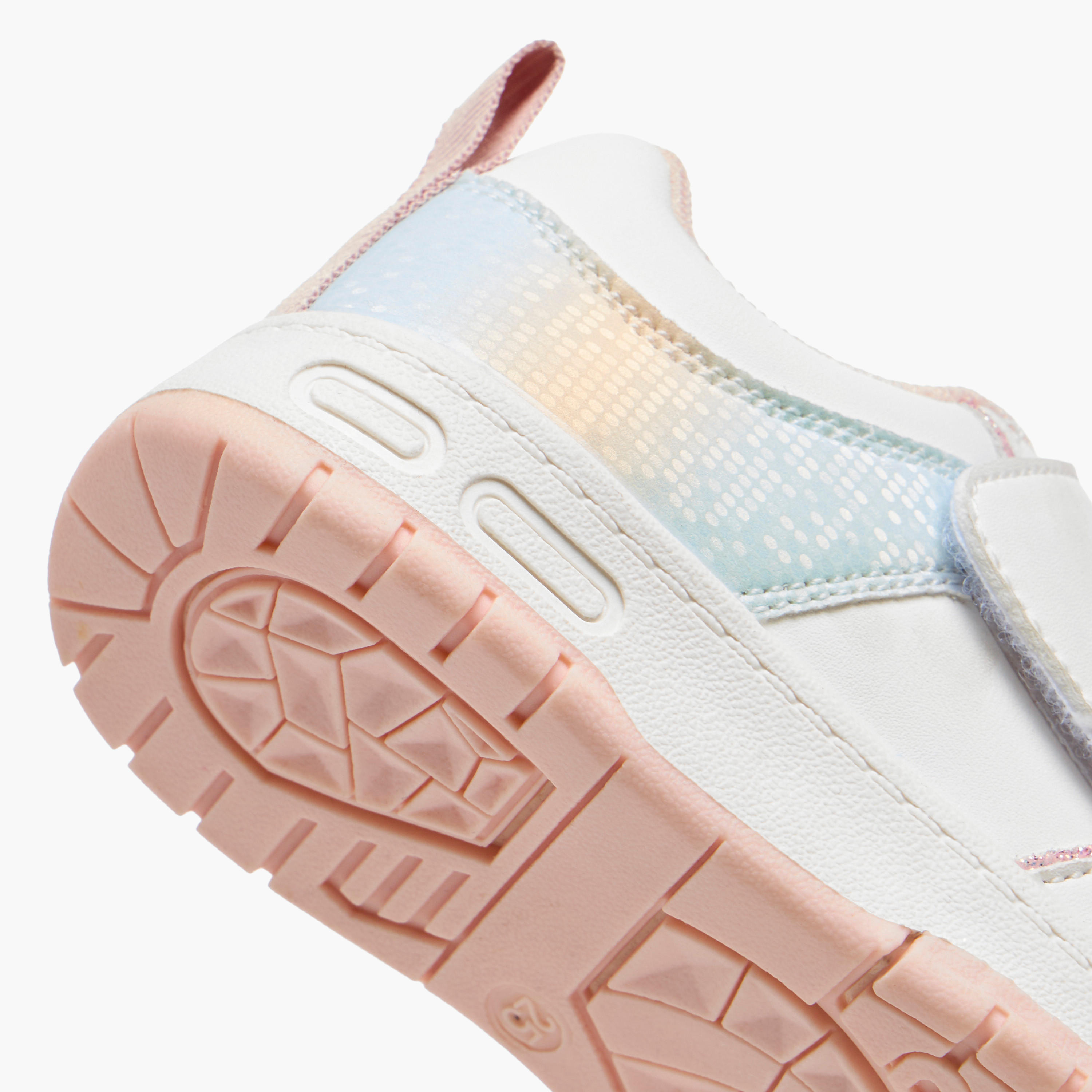 حذاء سنيكرز بشريط إغلاق لاصق وتزيينات قوس قزح للبنات من جونيورز-girls-shoes-sneakers-image-5