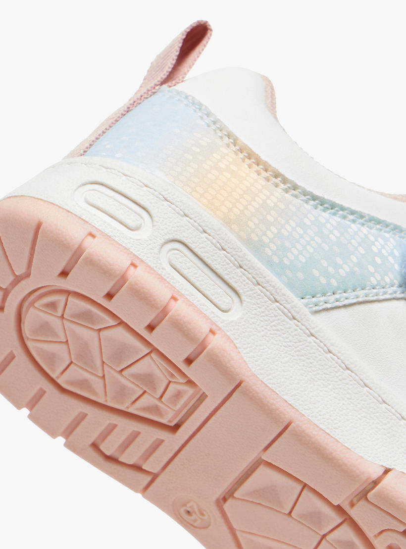 حذاء سنيكرز بشريط إغلاق لاصق وتزيينات قوس قزح للبنات من جونيورز-girls-shoes-sneakers-image-5