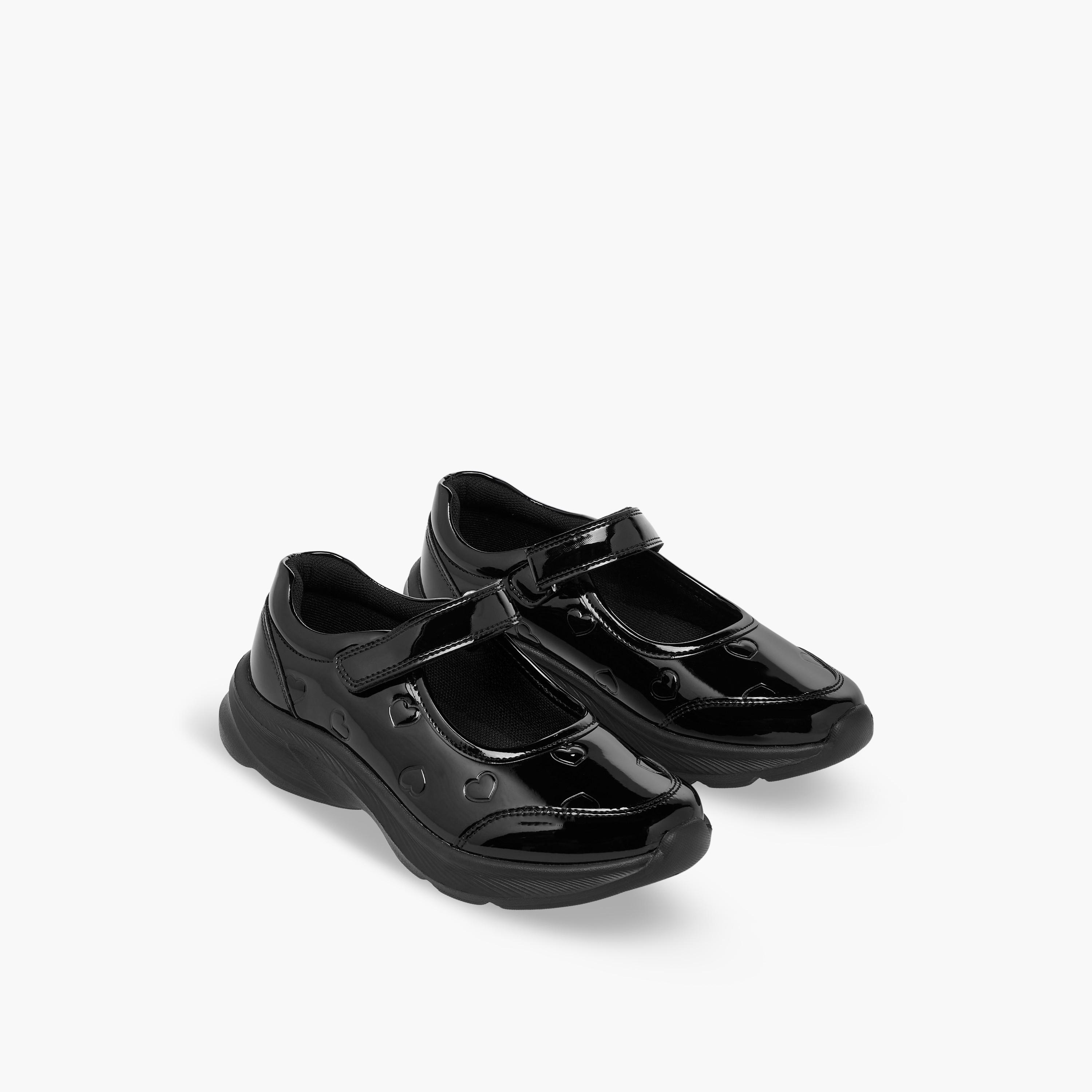 Flora Bella Girls Hook & Loop Mary Jane School Shoes-girls-shoes-maryjanes-image-1