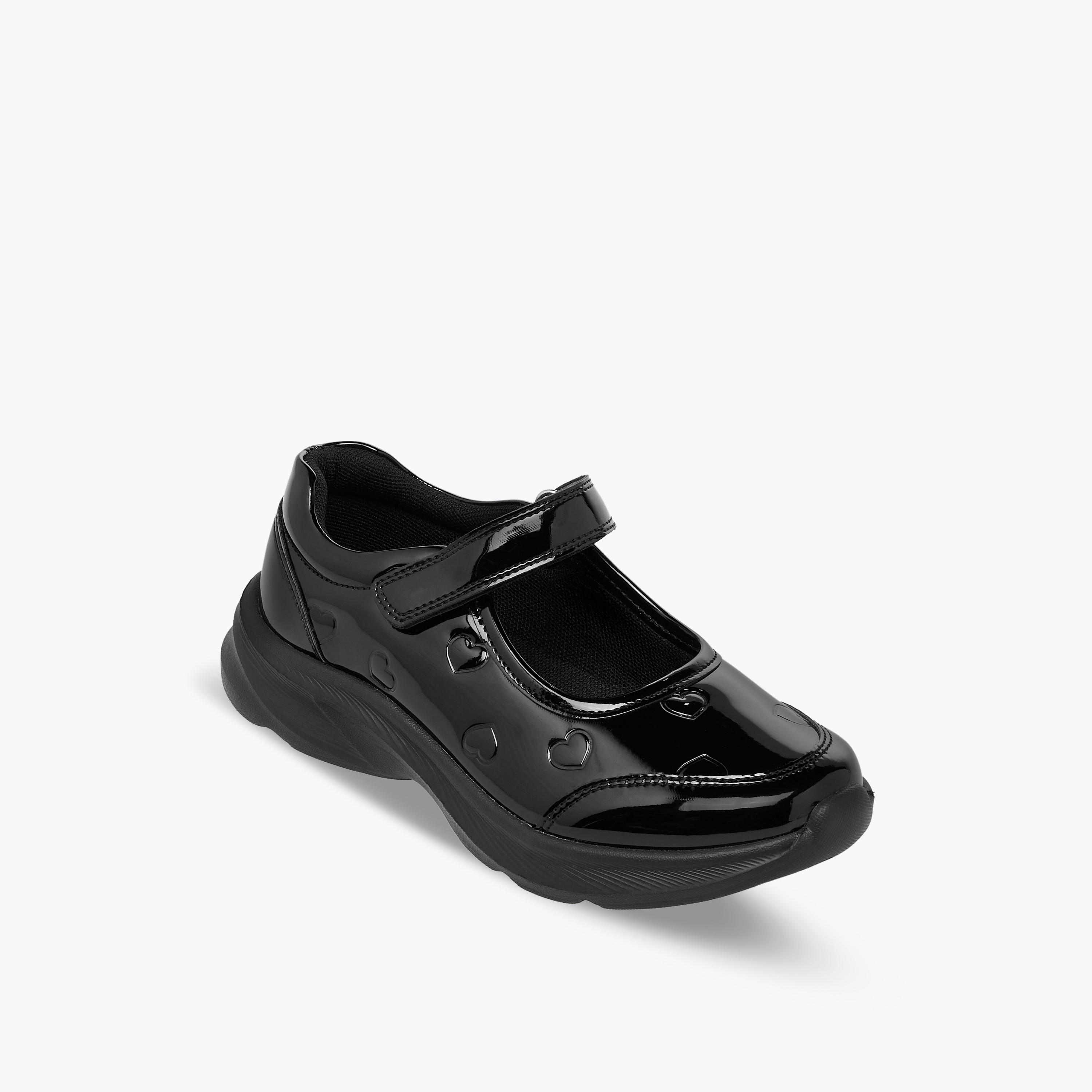 Flora Bella Girls Hook & Loop Mary Jane School Shoes-girls-shoes-maryjanes-image-2