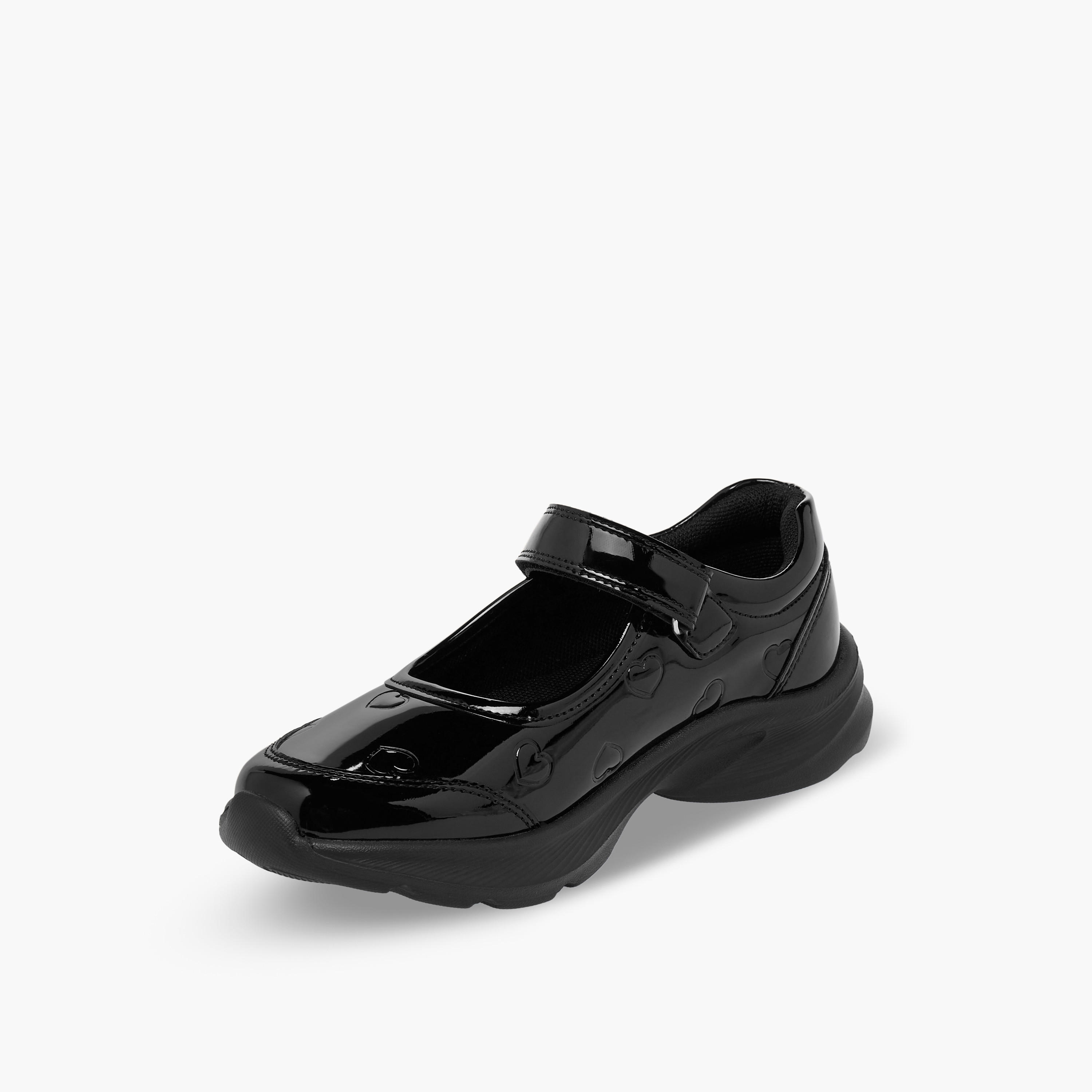 Flora Bella Girls Hook & Loop Mary Jane School Shoes-girls-shoes-maryjanes-image-4