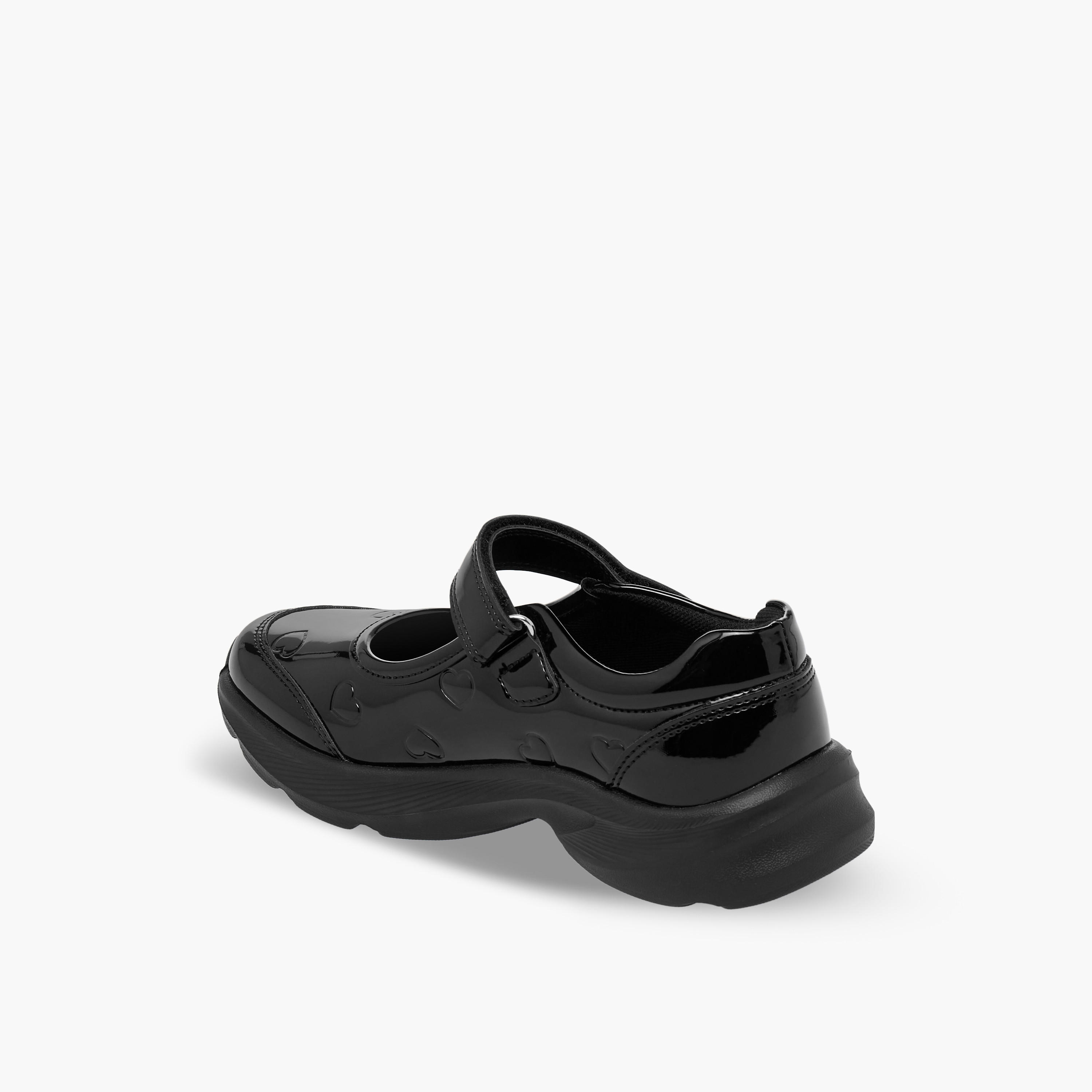 Flora Bella Girls Hook & Loop Mary Jane School Shoes-girls-shoes-maryjanes-image-5