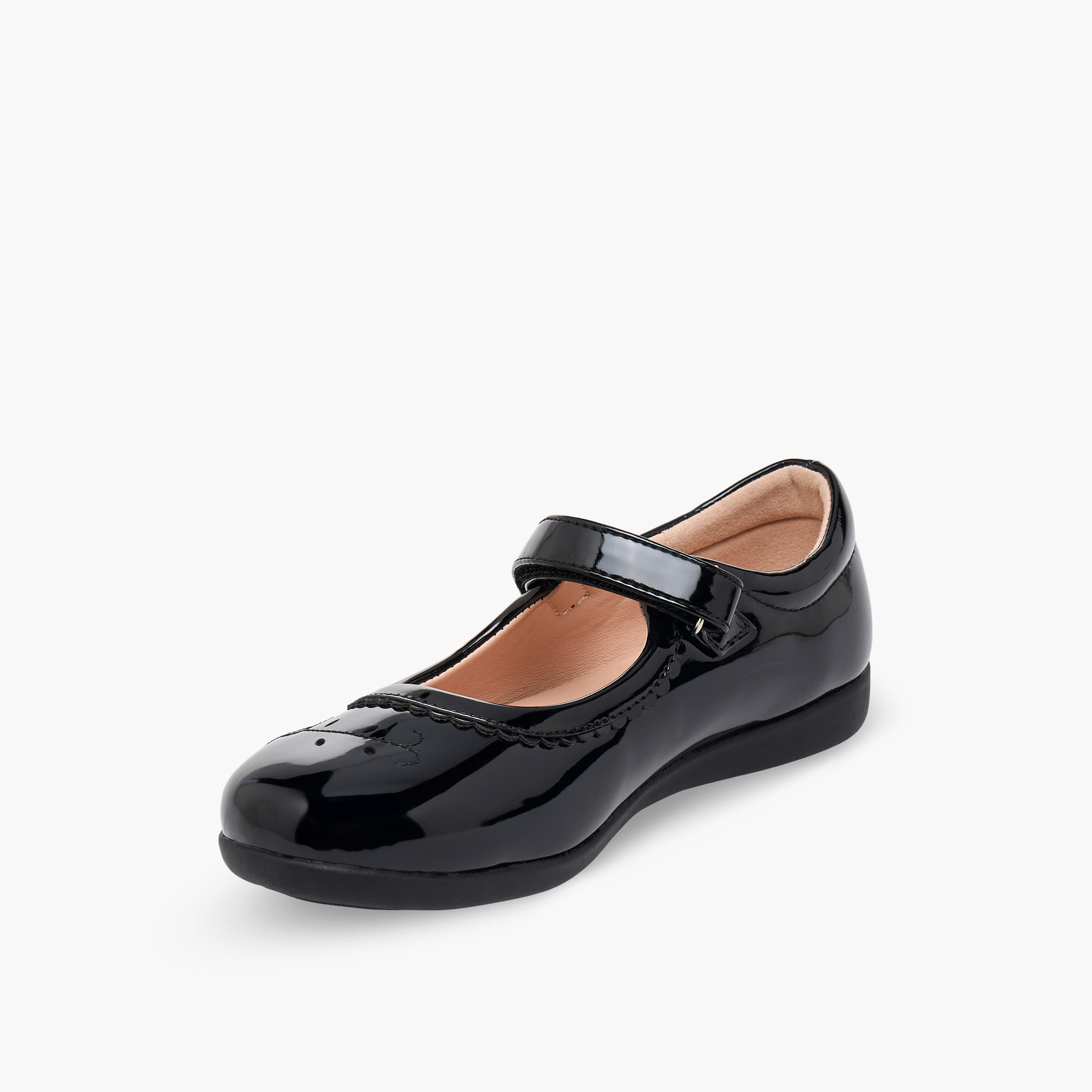 Flora Bella Girls Hook & Loop Mary Jane School Shoes-girls-shoes-maryjanes-image-4