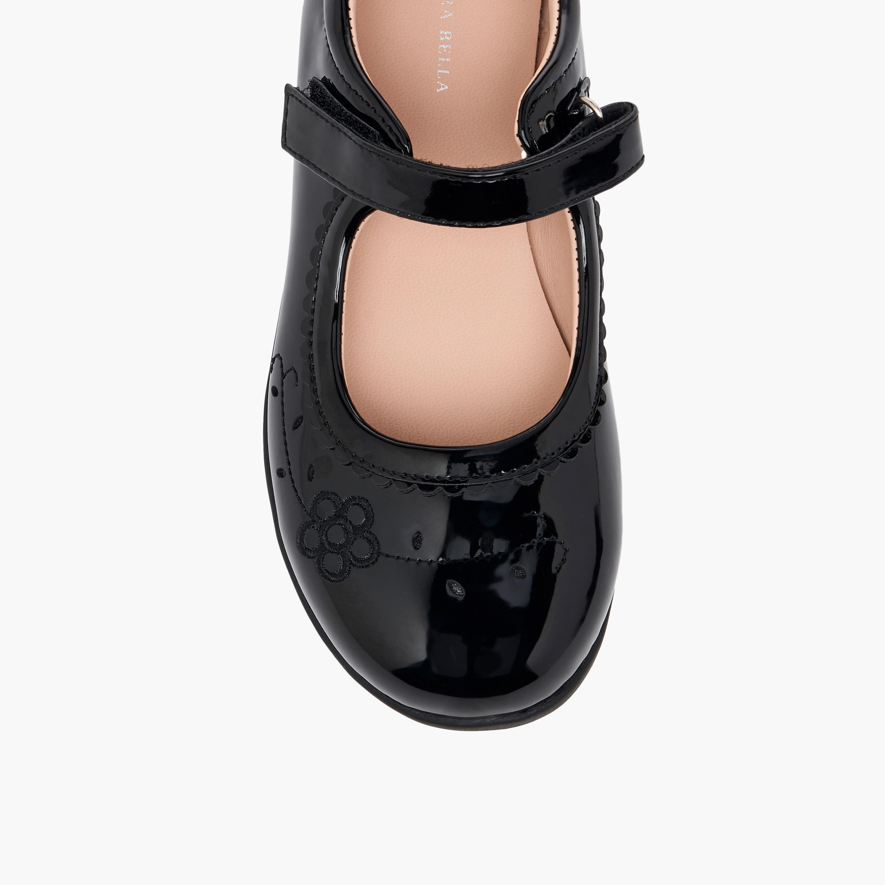 Flora Bella Girls Hook & Loop Mary Jane School Shoes-girls-shoes-maryjanes-image-7