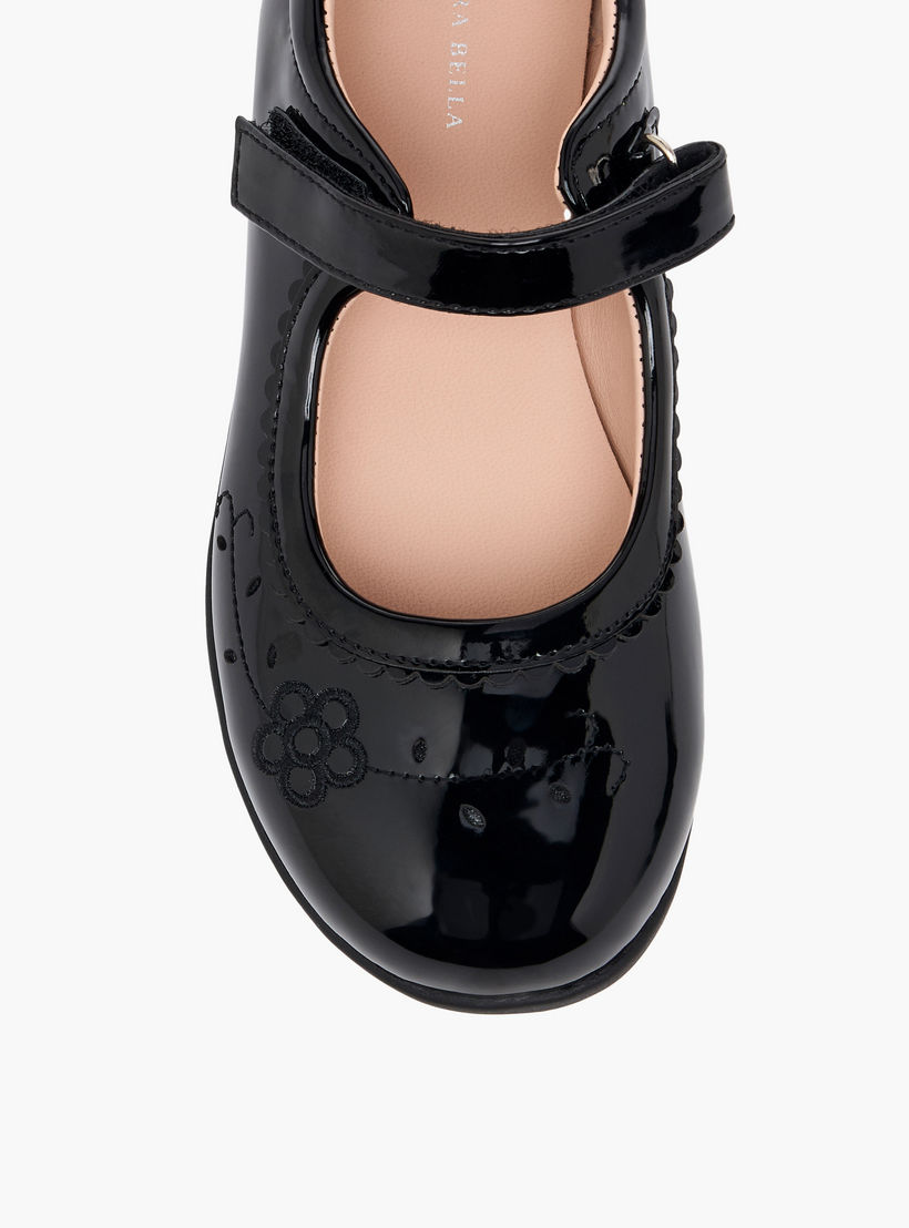 Flora Bella Girls Hook & Loop Mary Jane School Shoes-girls-shoes-maryjanes-image-7