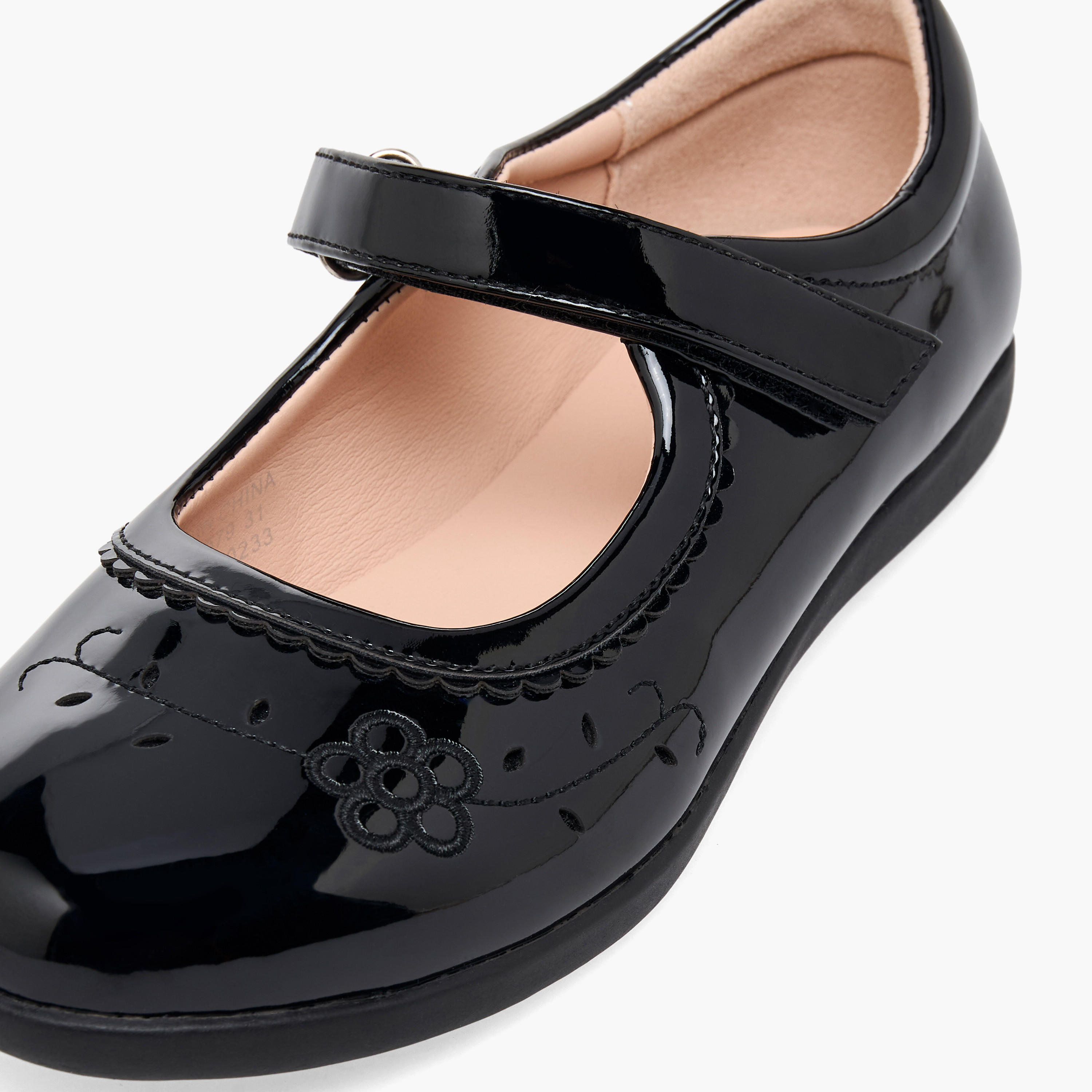 Flora Bella Girls Hook & Loop Mary Jane School Shoes-girls-shoes-maryjanes-image-8
