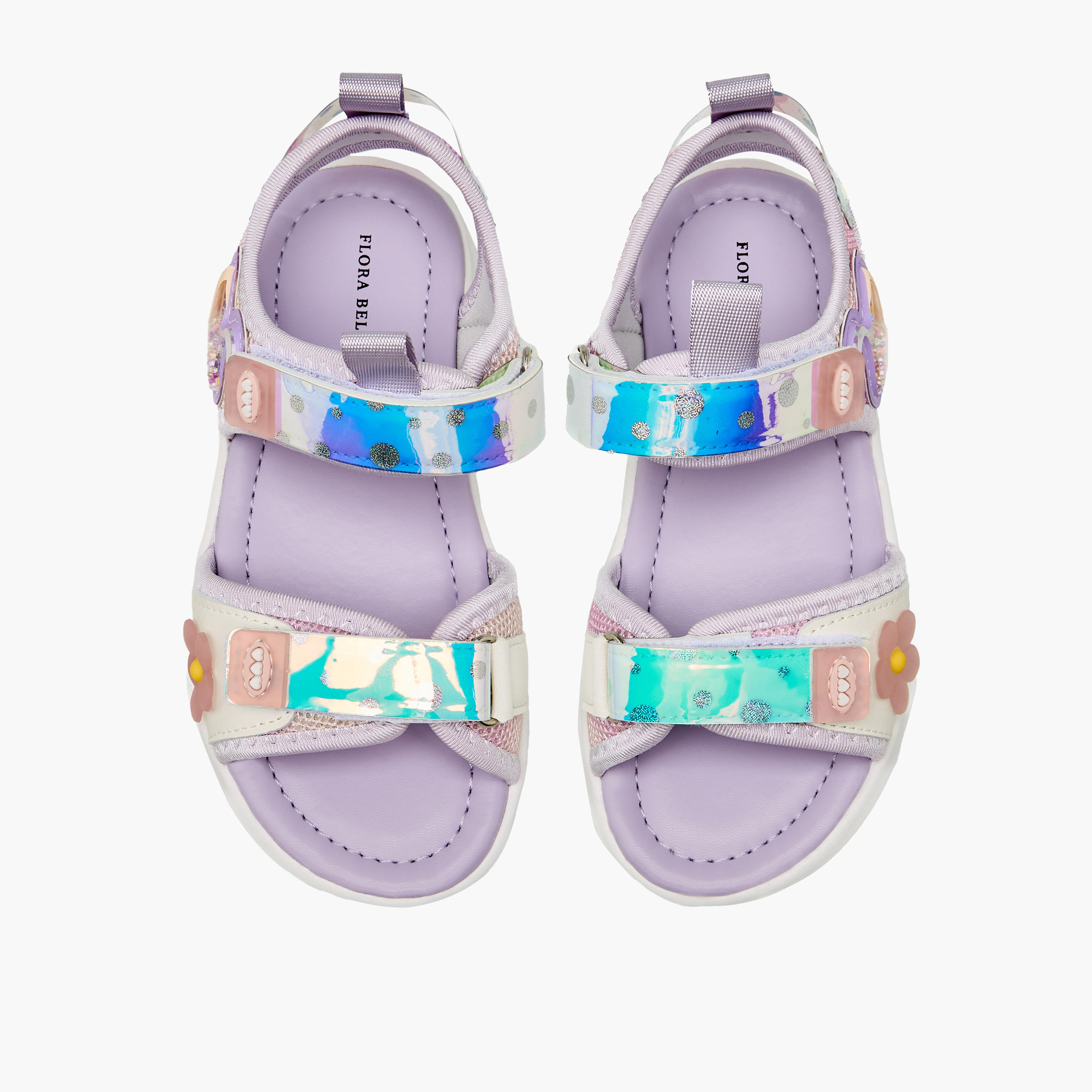 صندل بحزام لاصق وبإضاءة للبنات من فلورا بيلا-girls-shoes-sandals-image-1