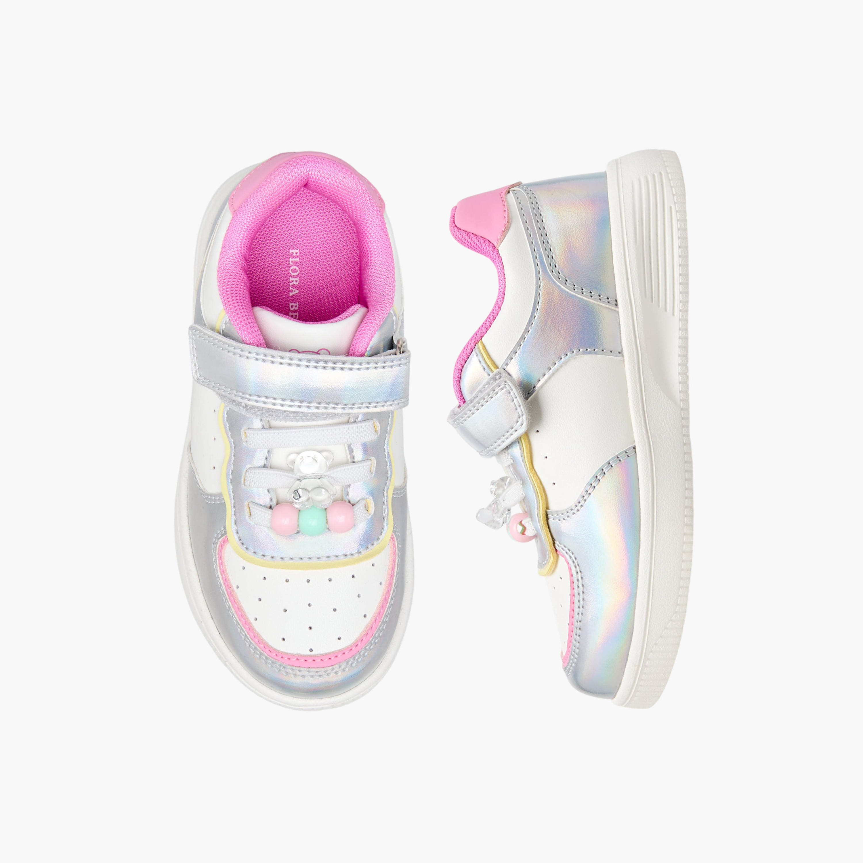 Flora Bella Girls Hook and Loop Ankle Sneakers-girls-shoes-sneakers-image-1