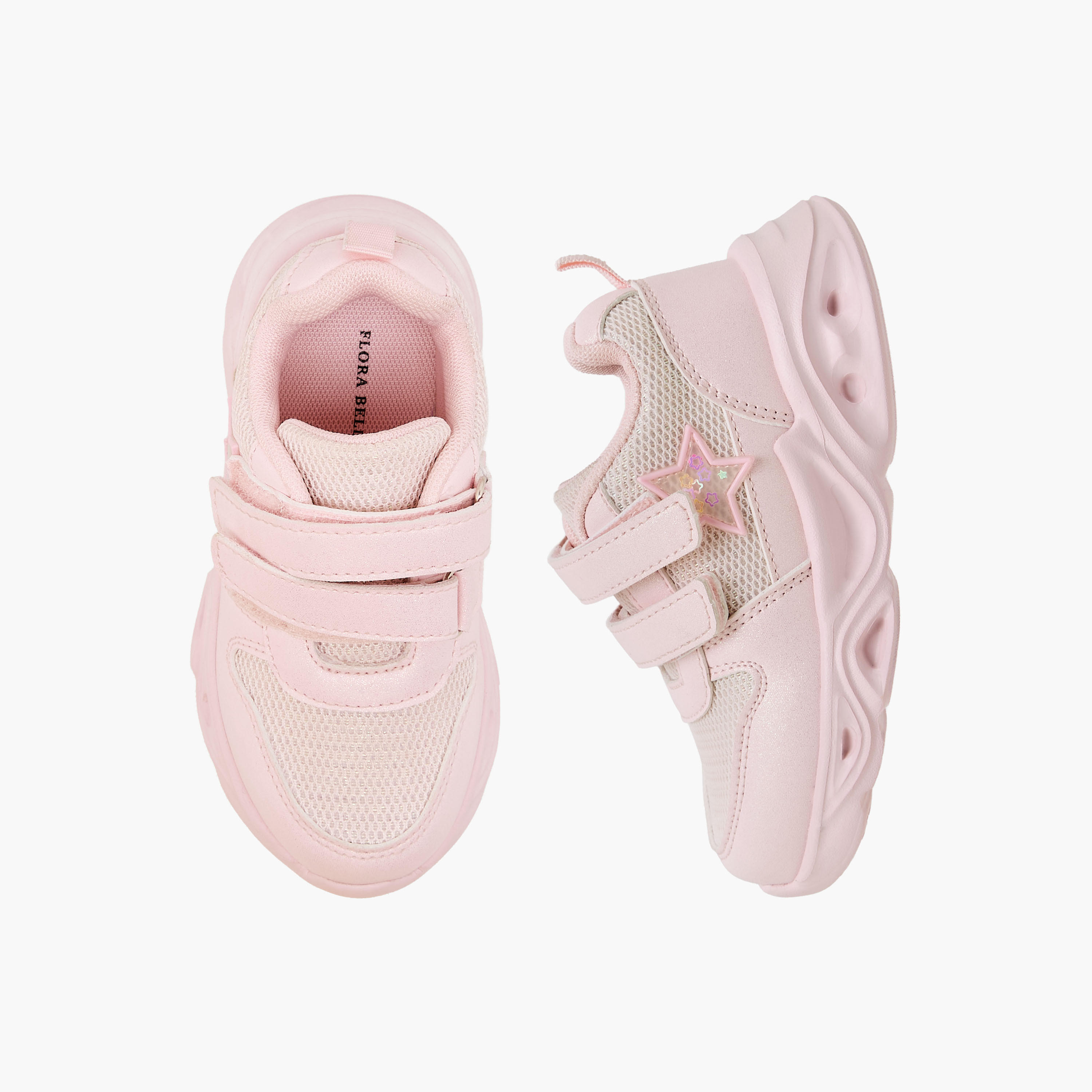 Flora Bella Girls Hook & Loop Light-Up Sneakers-girls-shoes-sneakers-image-1