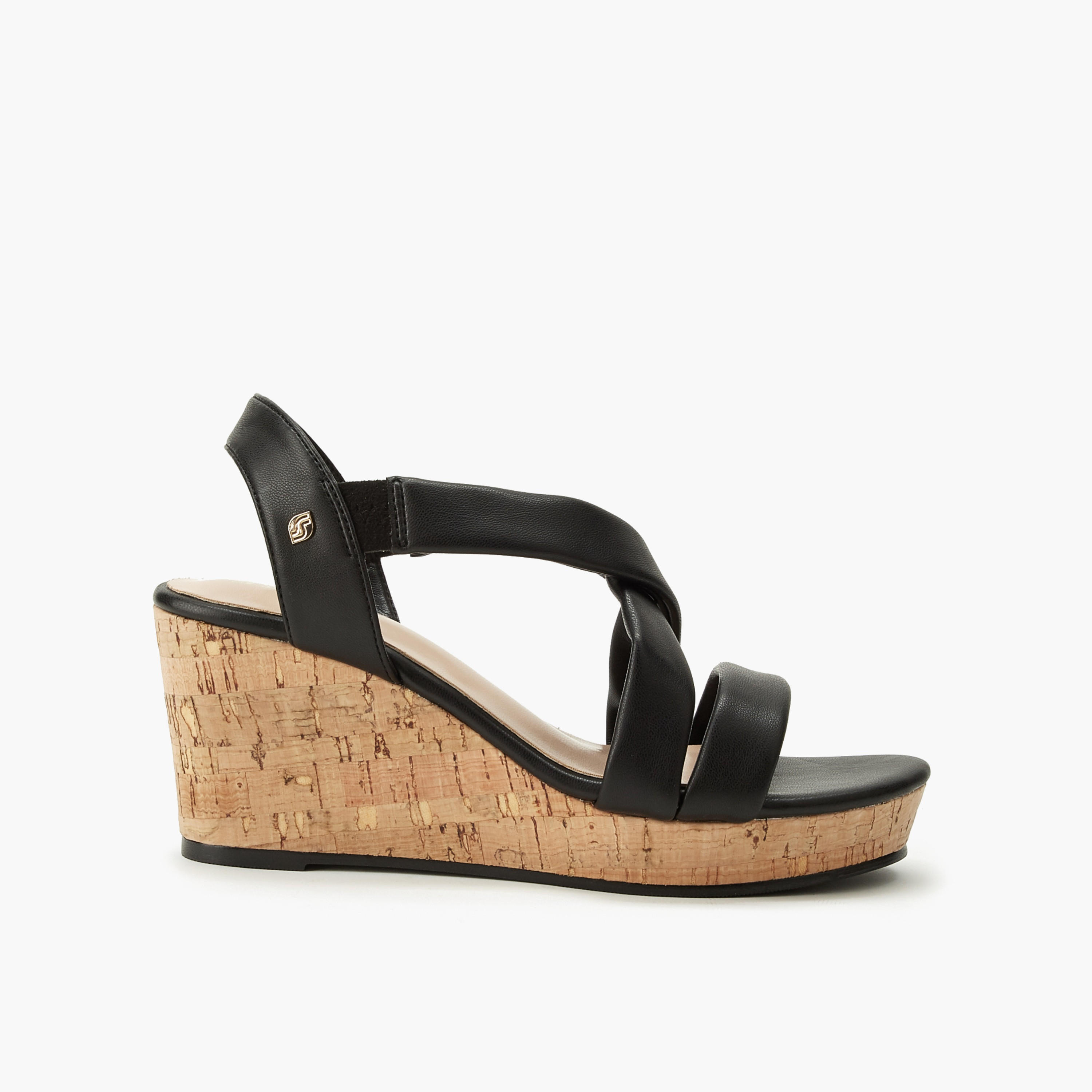 Surestep Women Cross Strap Wedge Heel Sandals-women-shoes-sandals-heeled-image-3