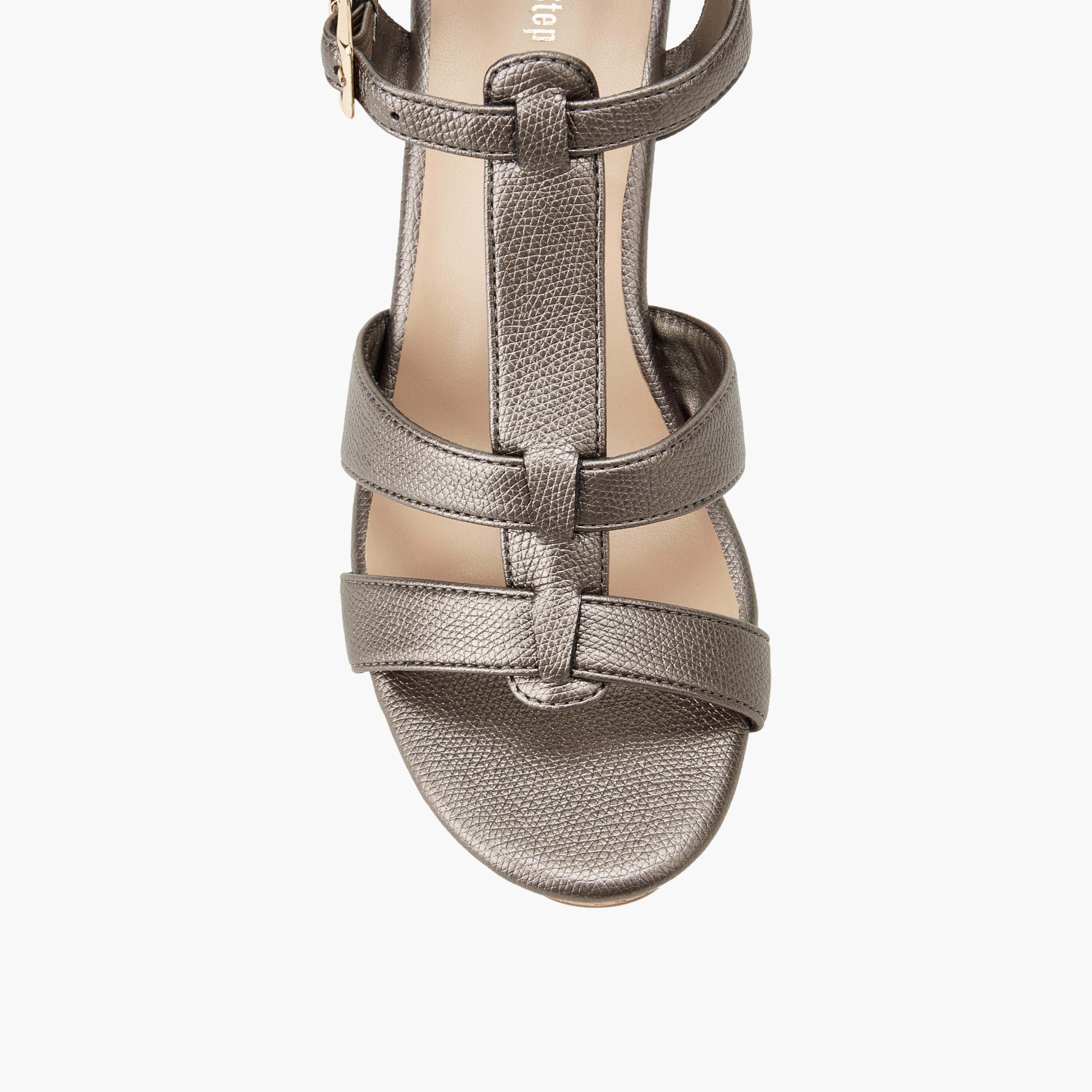 Surestep Women Textured Wedge Sandals-women-shoes-sandals-heeled-image-4