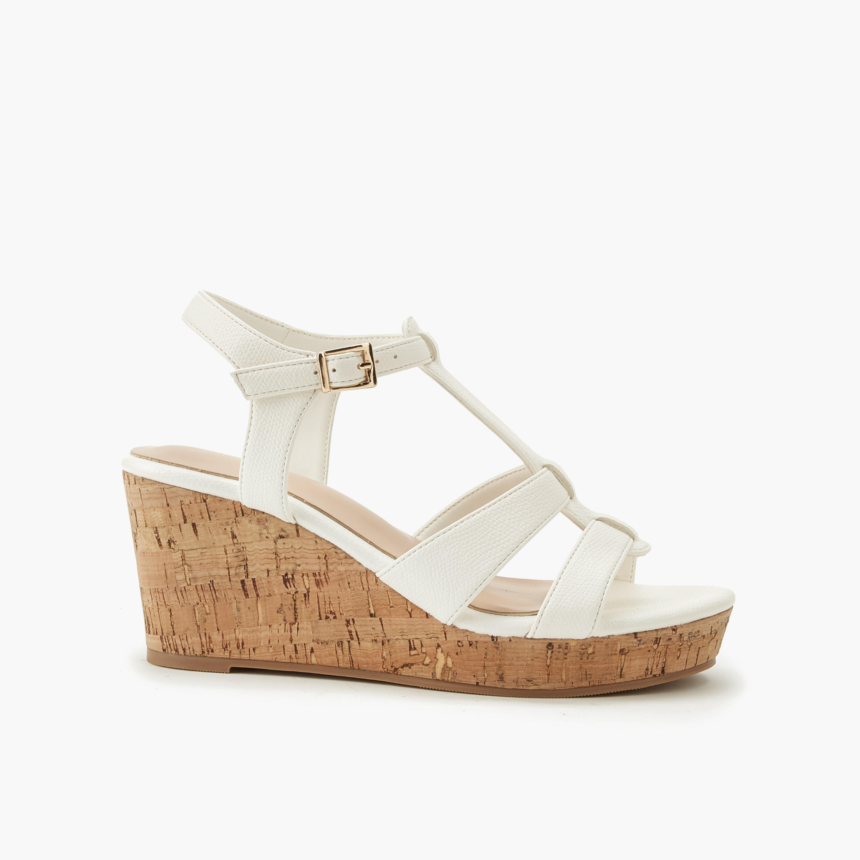 Surestep Women Textured Wedge Sandals-women-shoes-sandals-heeled-image-3