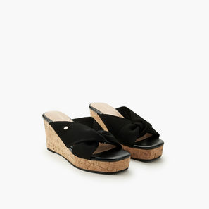 Surestep Women Textured Wedge Heel Sandals-women-shoes-sandals-image-1