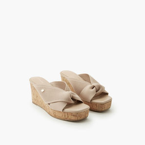 Surestep Women Textured Wedge Heel Sandals-women-shoes-sandals-image-1