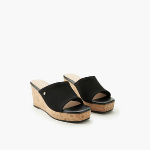 Surestep Women Textured Wedge Heel Sandals-women-shoes-sandals-image-1