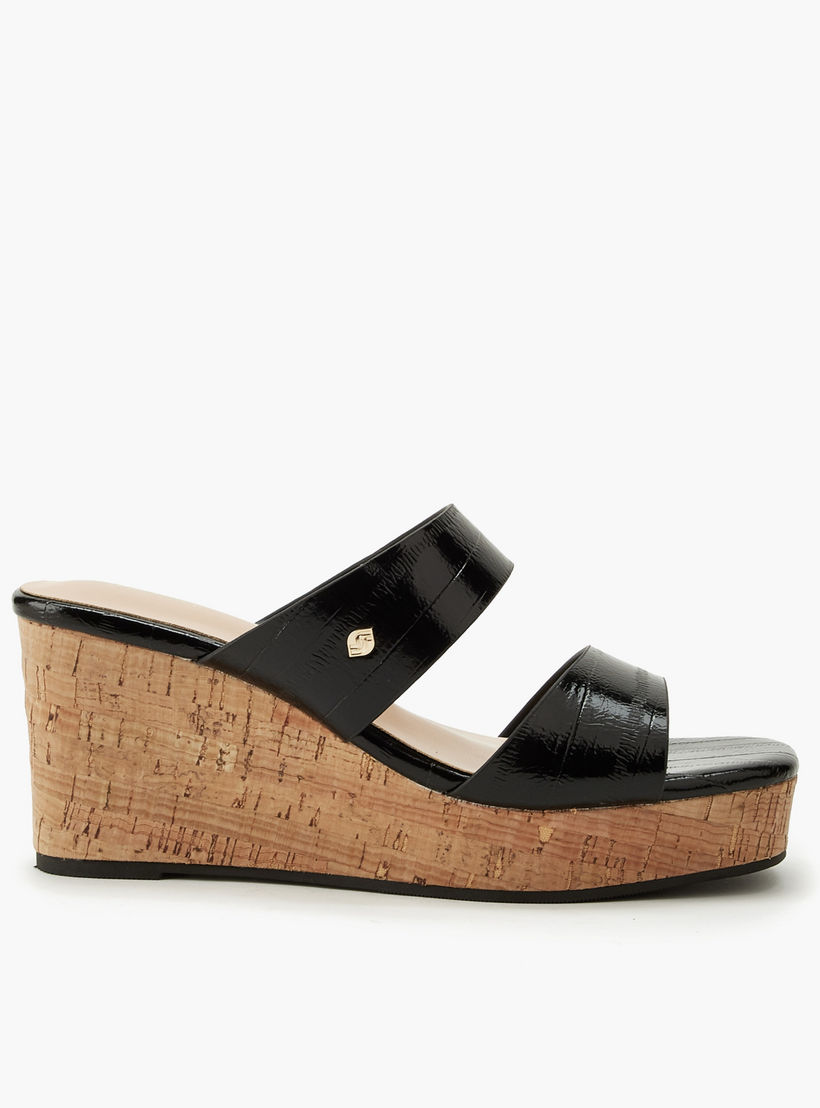 Surestep Women Textured Wedge Heel Sandals-women-shoes-sandals-heeled-image-3