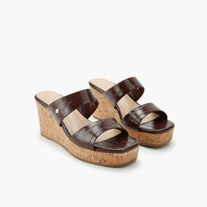 Surestep Women Textured Wedge Heel Sandals-women-shoes-sandals-image-1