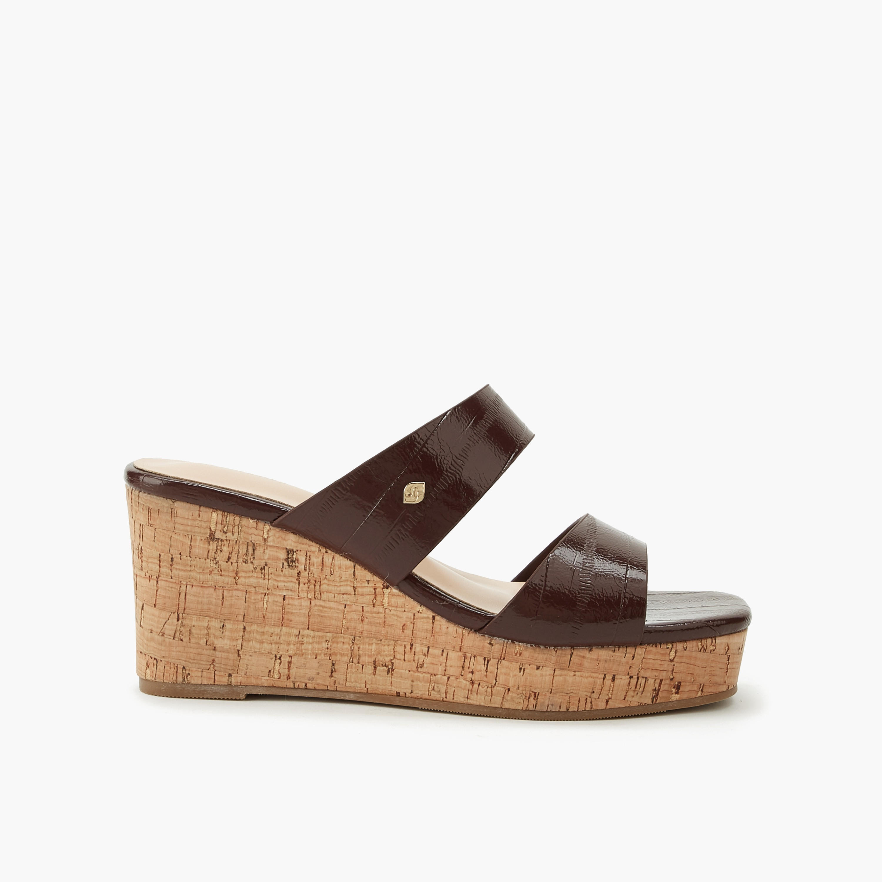 صندل للنساء بارز الملمس بكعب ويدج من شور ستيب-women-shoes-sandals-heeled-image-3