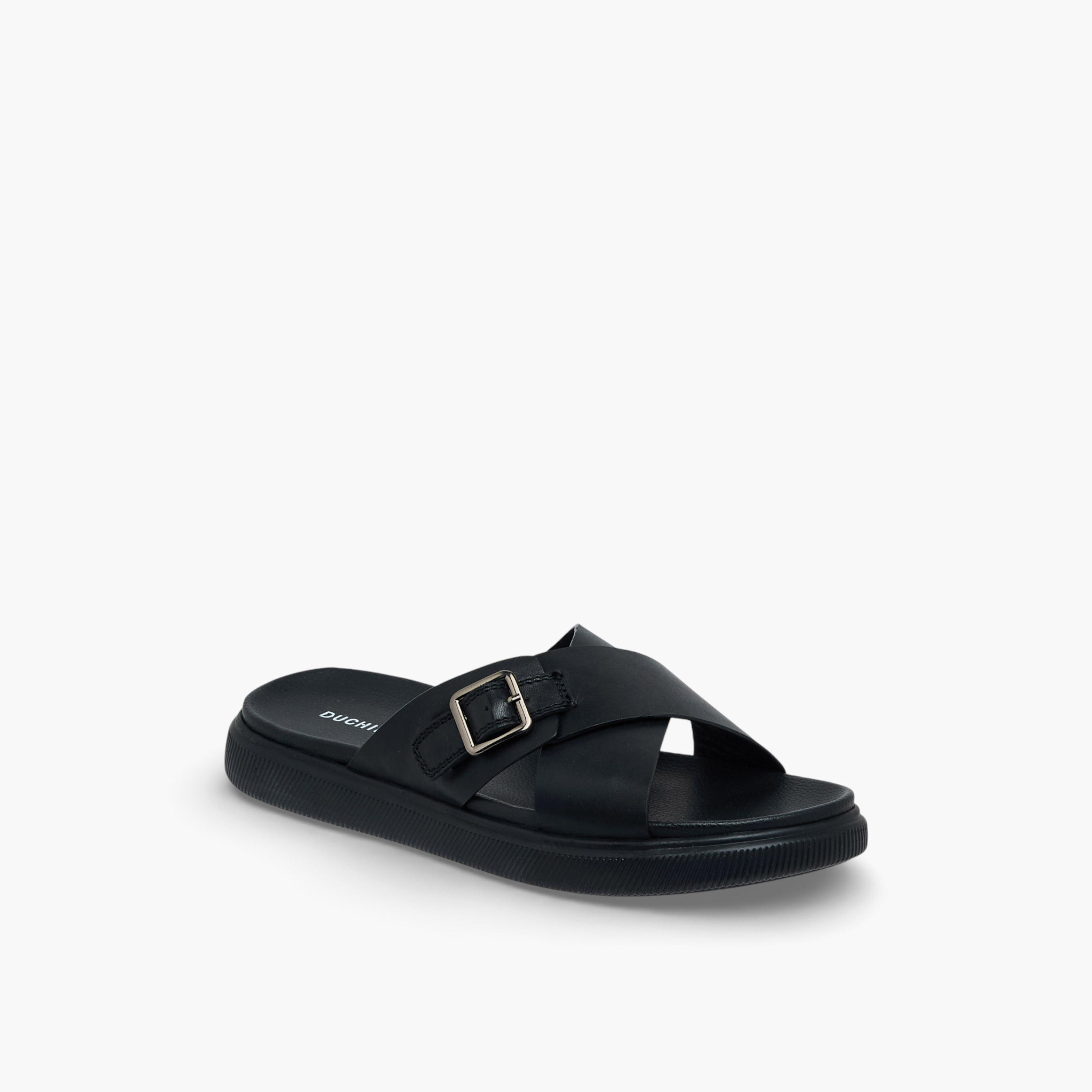 صندل جلد بحزام متقاطع للرجال من دوتشيني-men-shoes-sandals-image-2