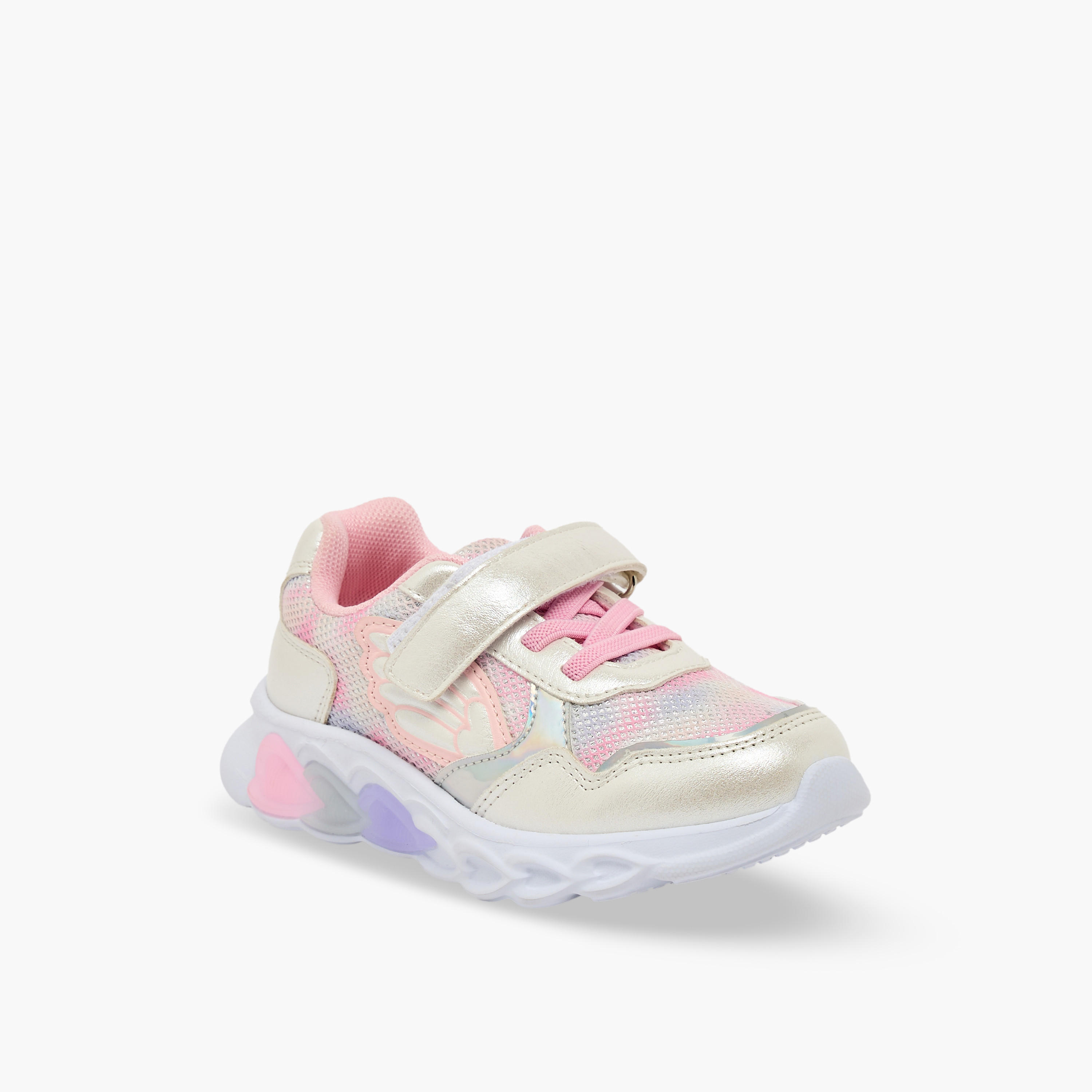 Juniors Girls Light-Up Hook & Loop Sneakers-girls-shoes-sneakers-image-2