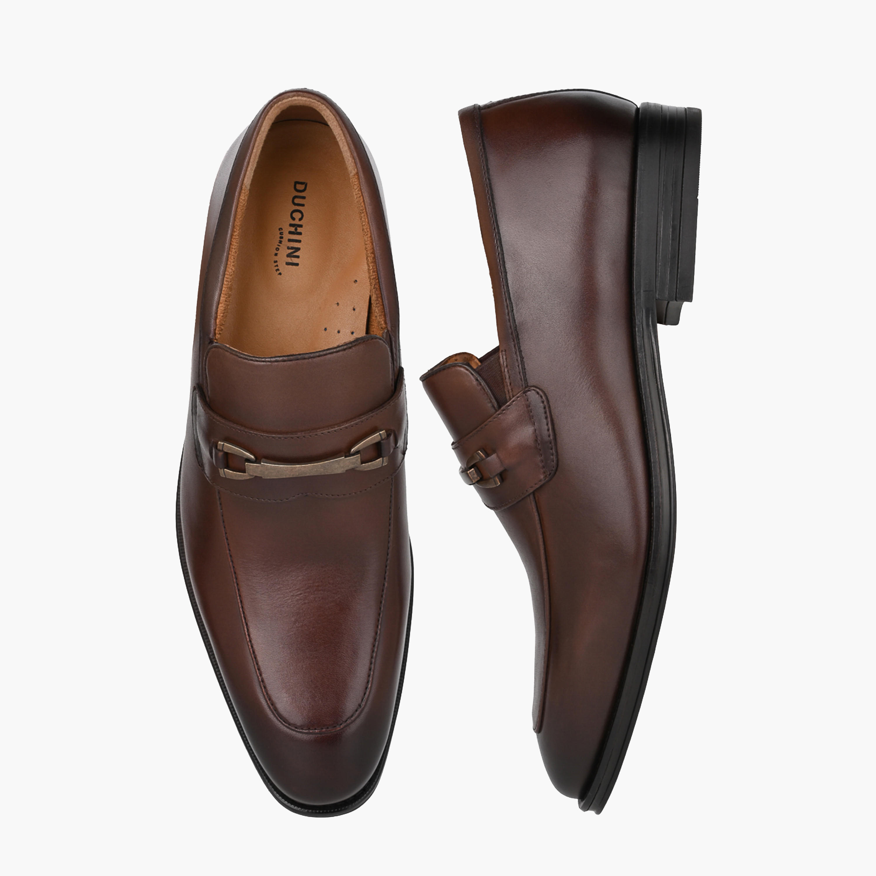 Duchini Men Genuine Leather Slip-On Loafers-men-shoes-loafersandmoccasins-image-1